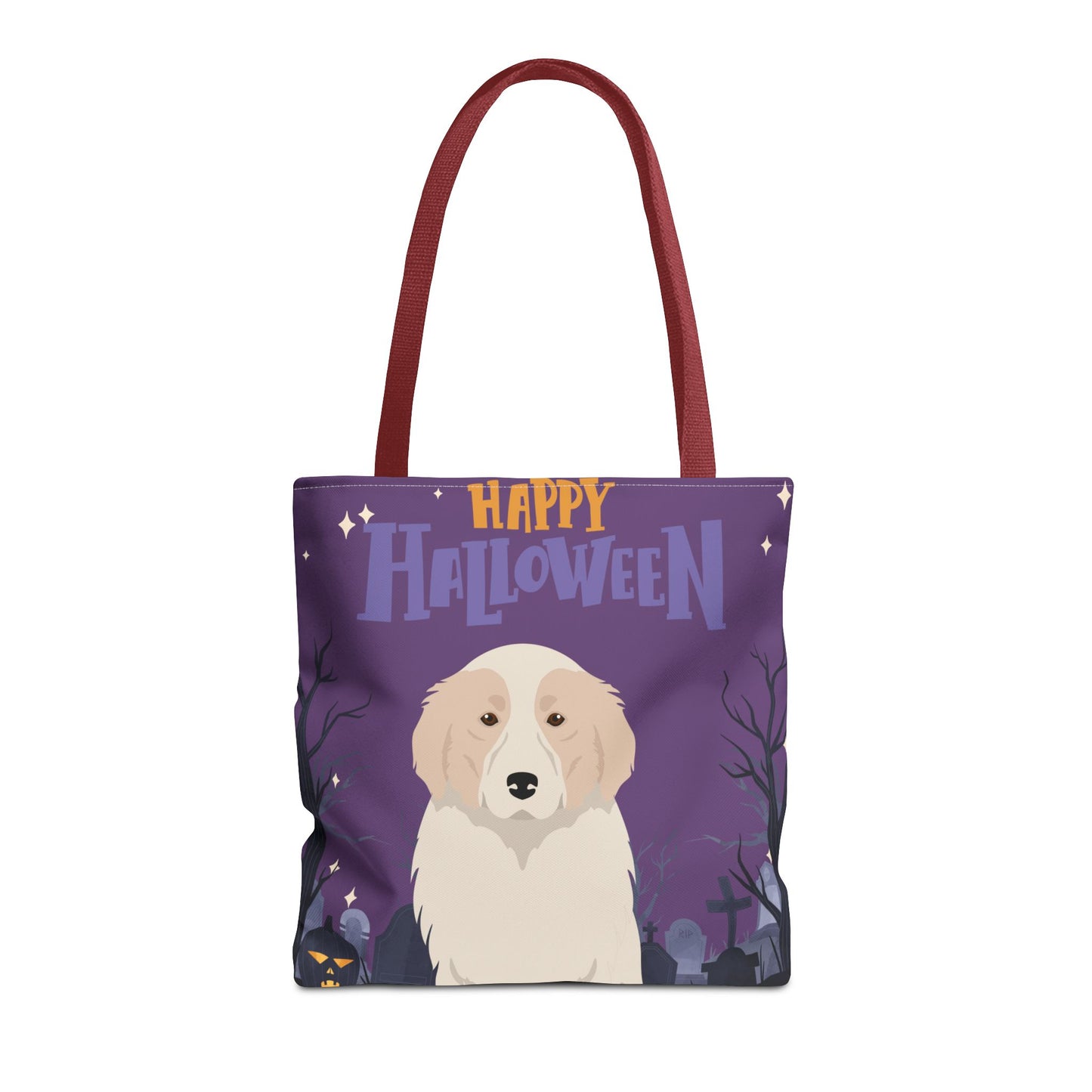 Great Pyrenees Dog Happy Halloween Tote Bag 16x16