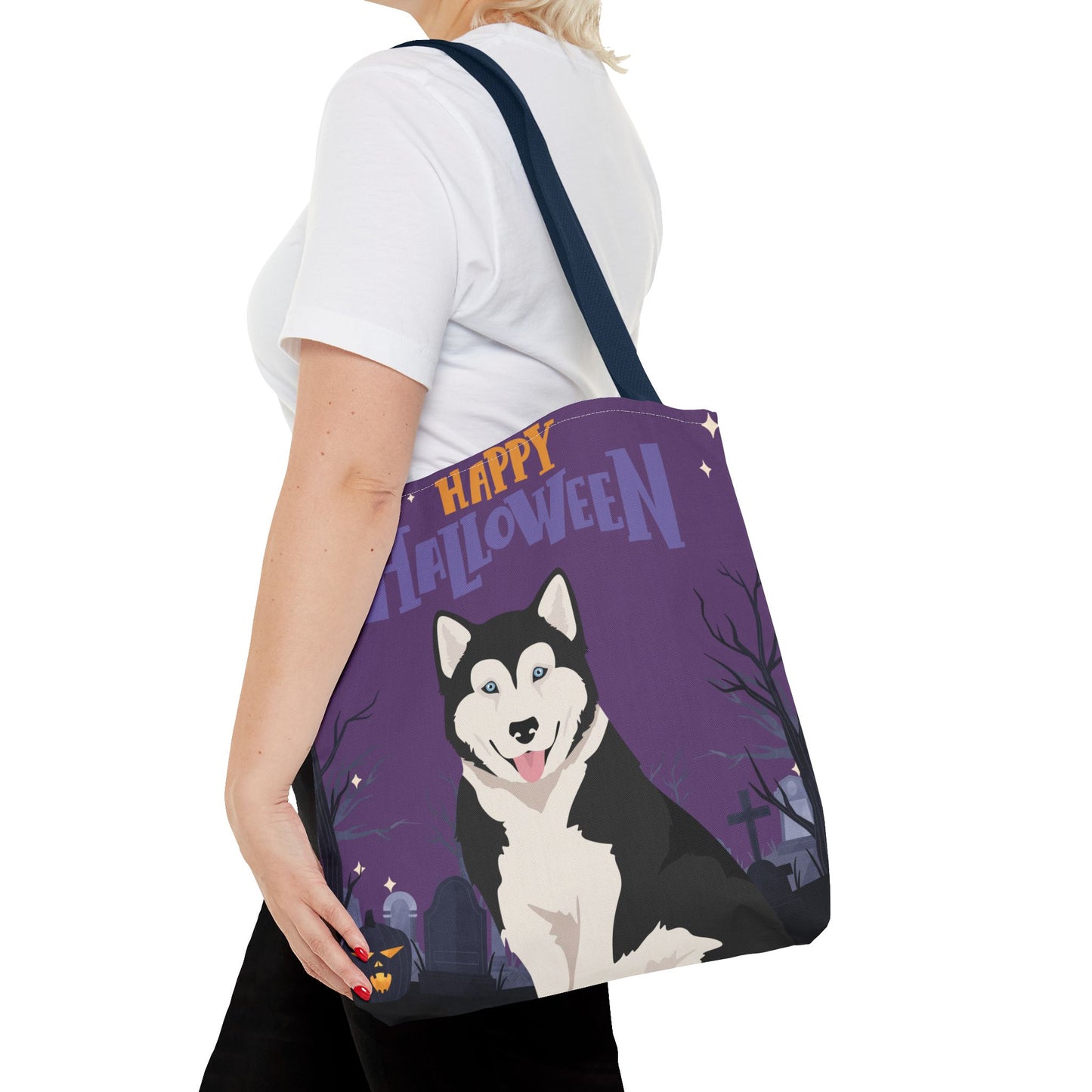 Canadian Inuit Dog Dog Happy Halloween Tote Bag 16x16