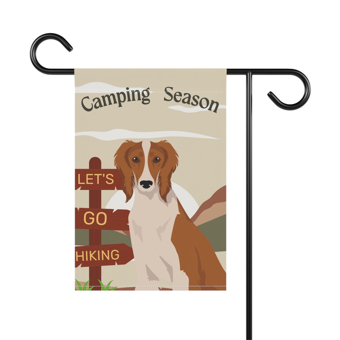 Saluki Dog Camping Garden Flag