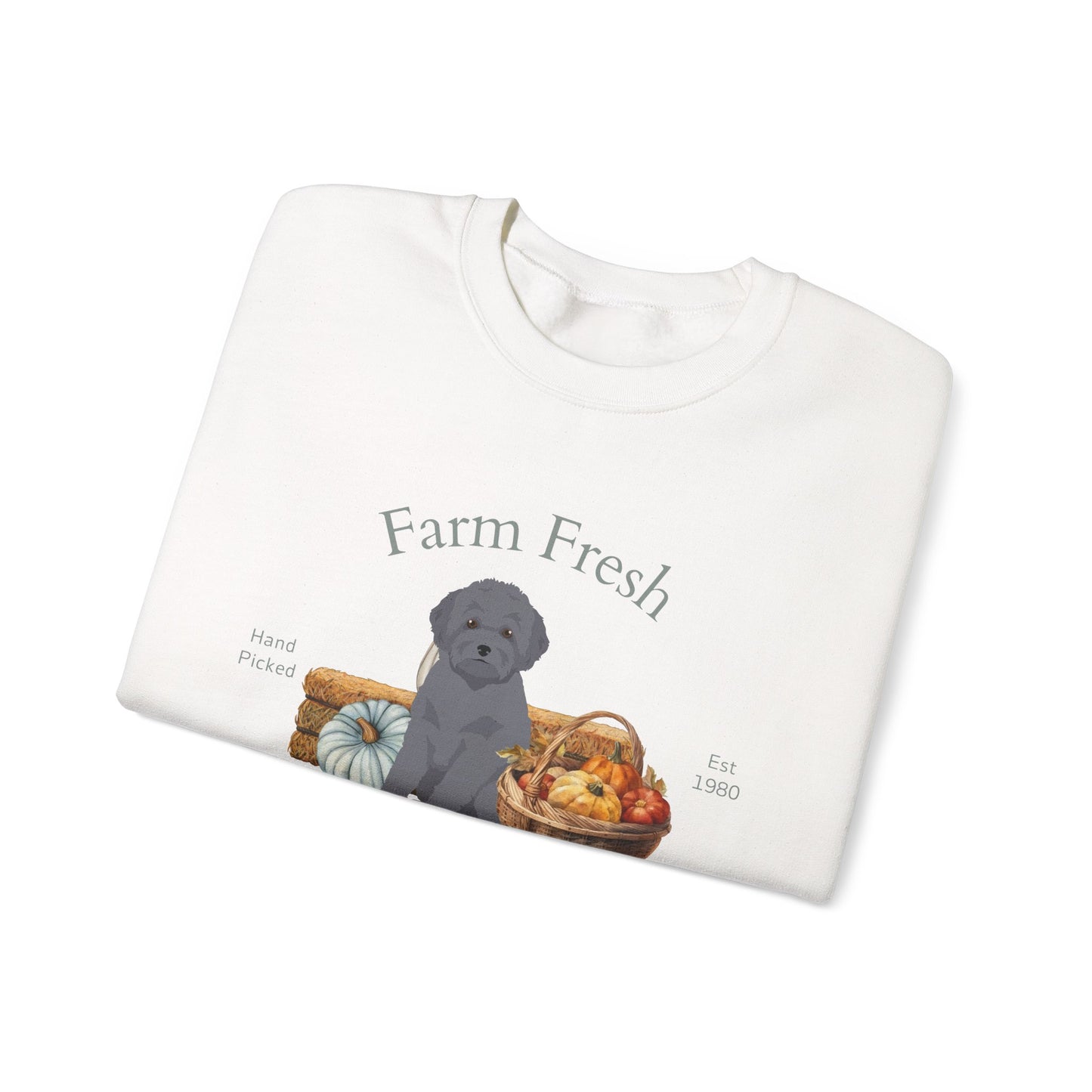 Toy Poodle Dog Fall Farm Fresh Unisex Heavy Blend Crewneck Sweatshirt