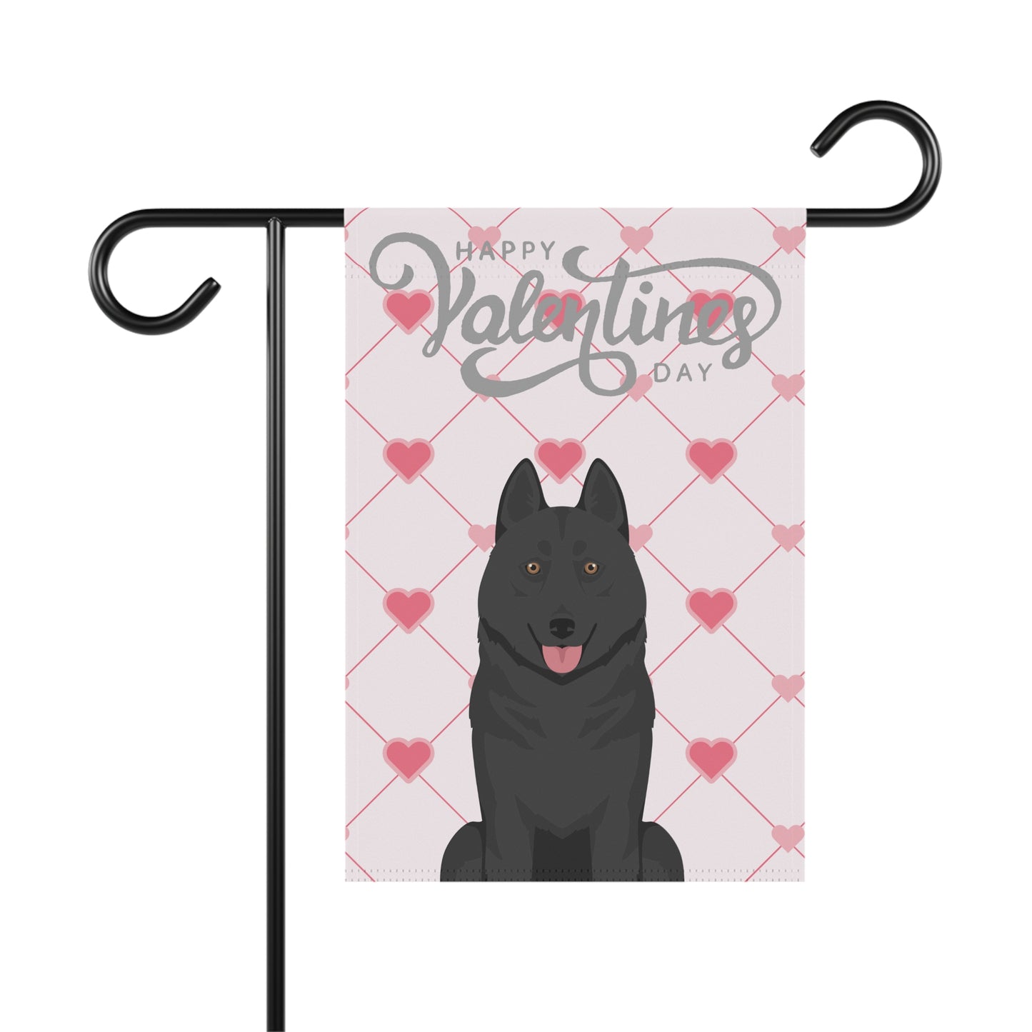 Siberian Husky Dog Valentines Day Garden Flag
