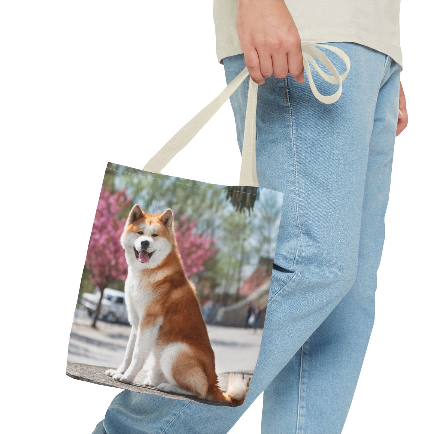 Japanese Akita Dog Tote Bag 13x13