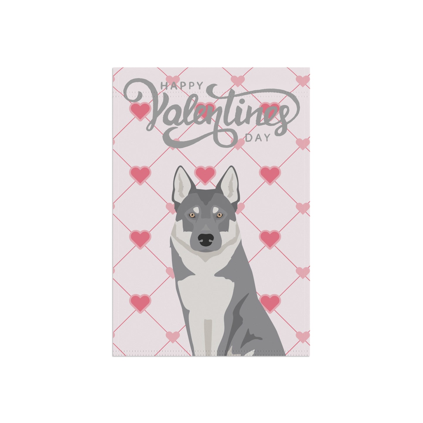 Czechoslovakian Vlciak Dog Valentines Day Garden Flag