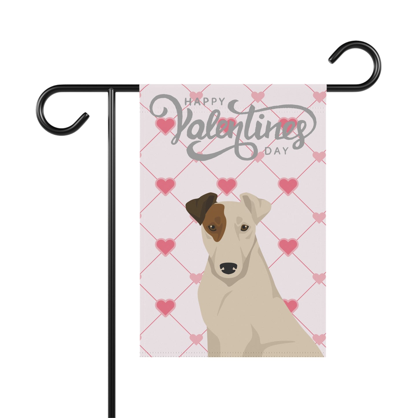 Smooth Fox Terrier Dog Valentines Day Garden Flag