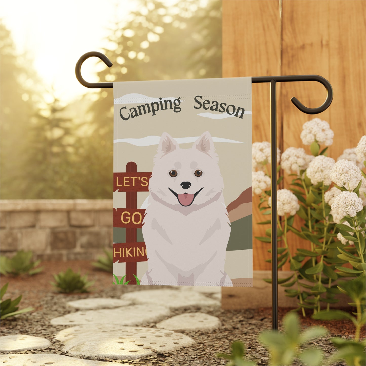 American Eslimo Terrier Dog Camping Garden Flag