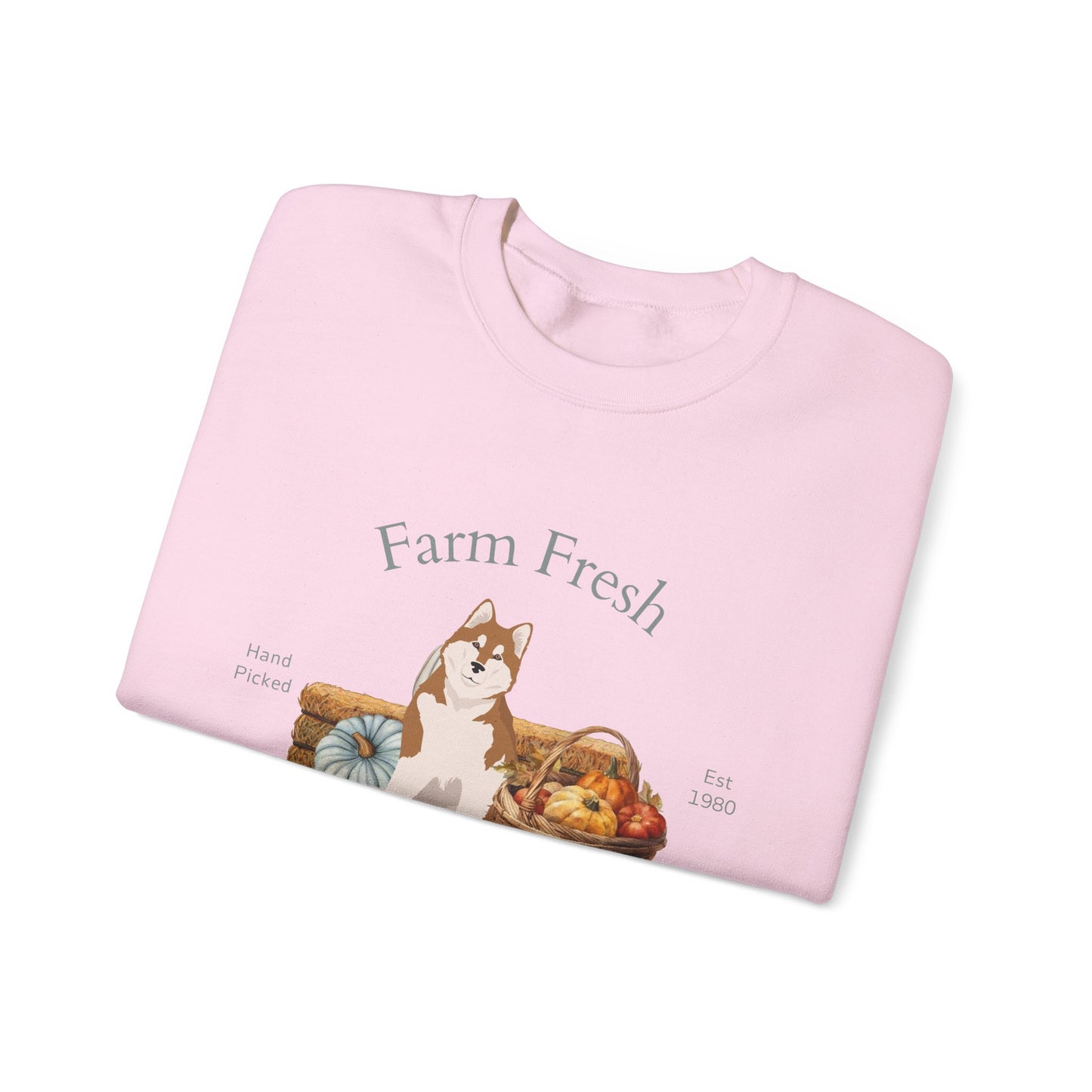 Alaskan Malamute Dog Fall Farm Fresh Unisex Heavy Blend Crewneck Sweatshirt