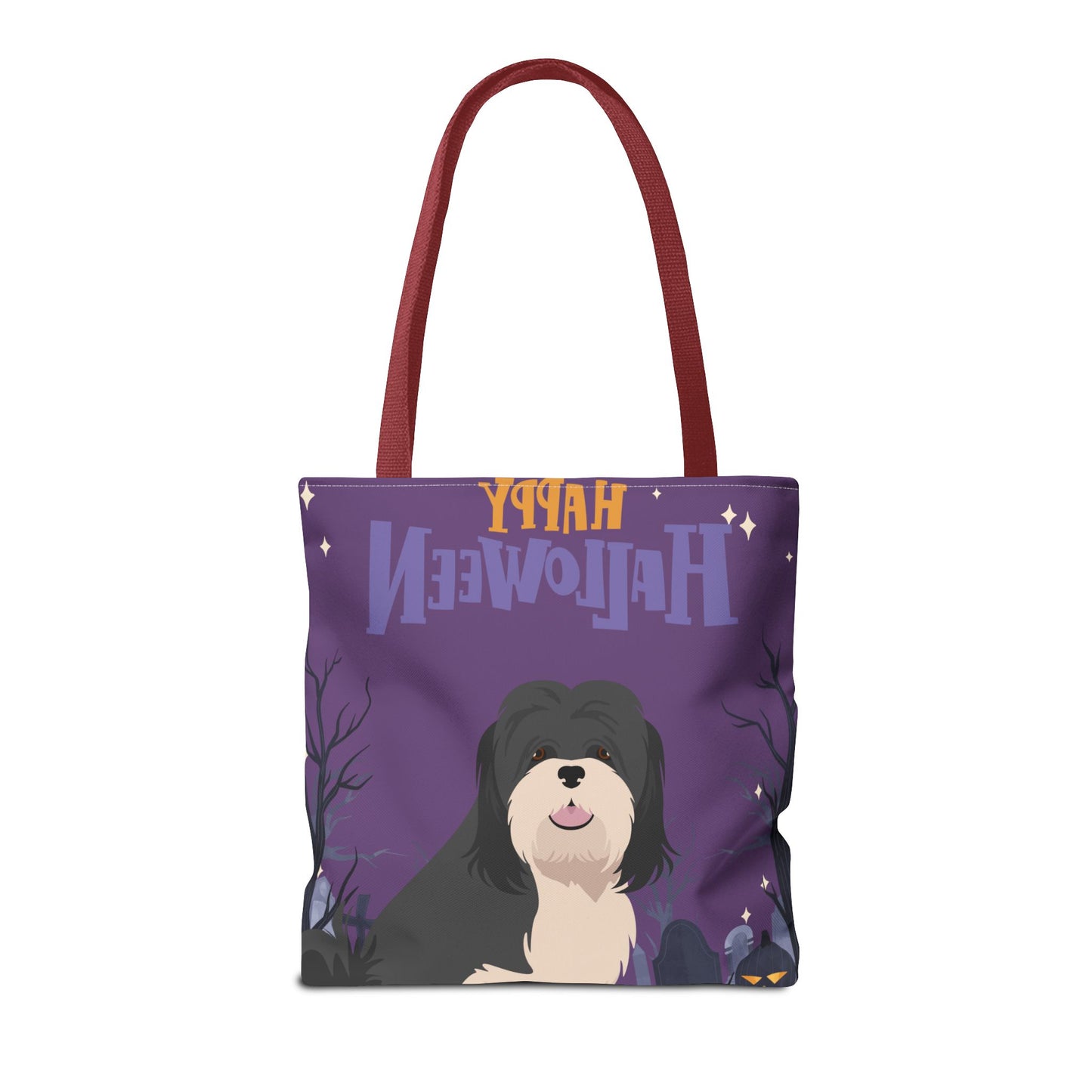 Lhasa Apso Dog Happy Halloween Tote Bag 16x16