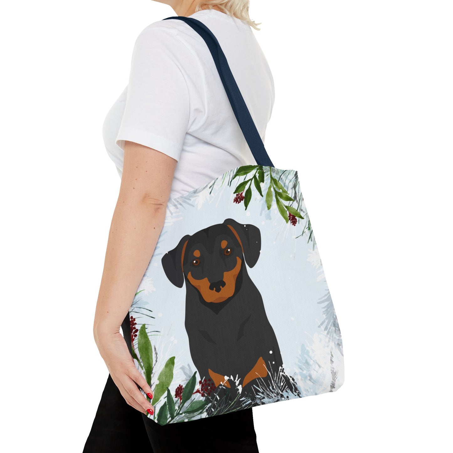 Austrian Pinscher Dog Christmas Holiday Tote Bag 16x16