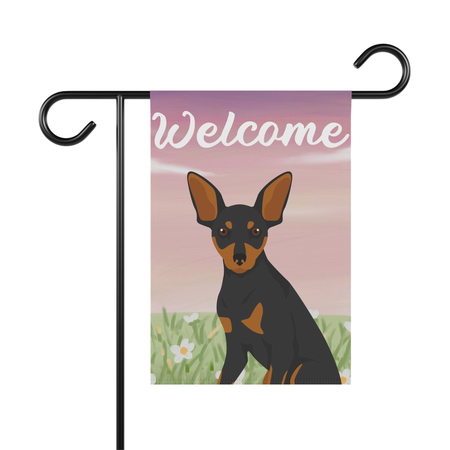 Miniature Pinscher Dog Welcome Garden Flag