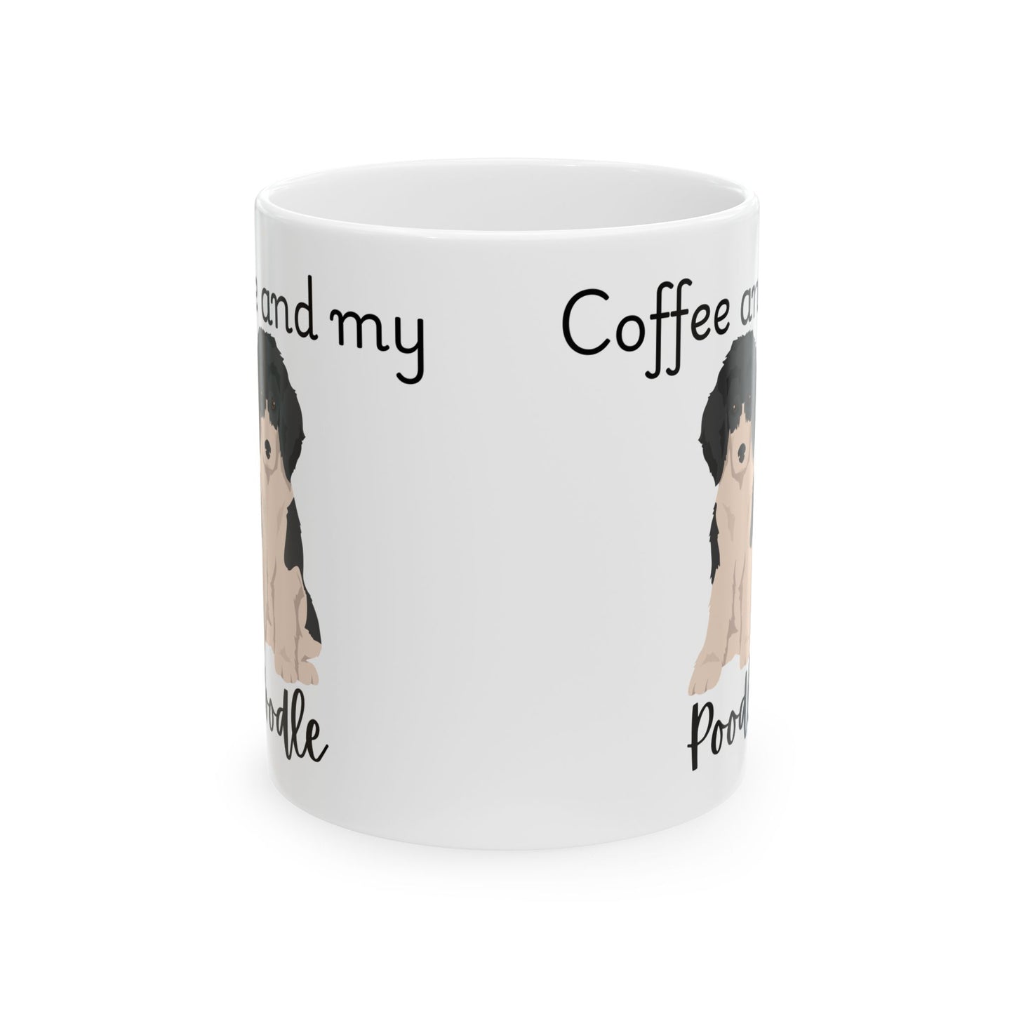 Coffee and My Poodle Ceramic Mug | Dog Lover Gift, Pet Owner Cup, Cute Mug for Dog Moms, Funny Mug for Coffee Lovers