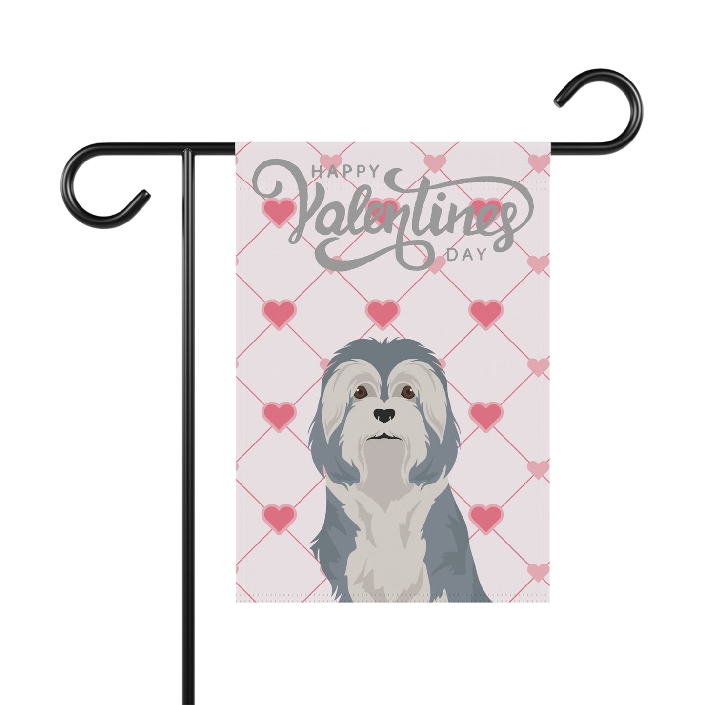 Lowchen Dog Valentines Day Garden Flag