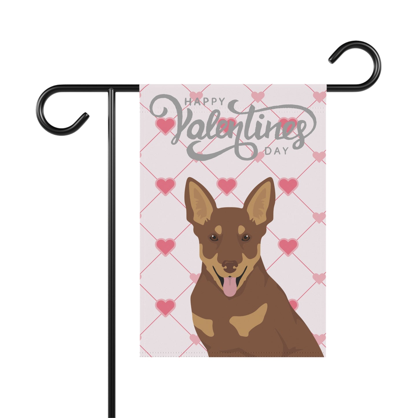 Lancashire Heeler Dog Valentines Day Garden Flag