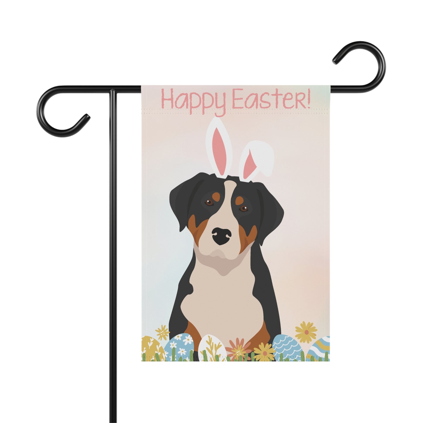 Greater Swiss Mountain Dog Happy Easter Garden Flag
