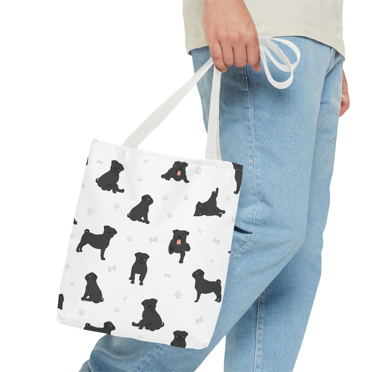 Pug Dog Tote Bag, Dog Mom Gift