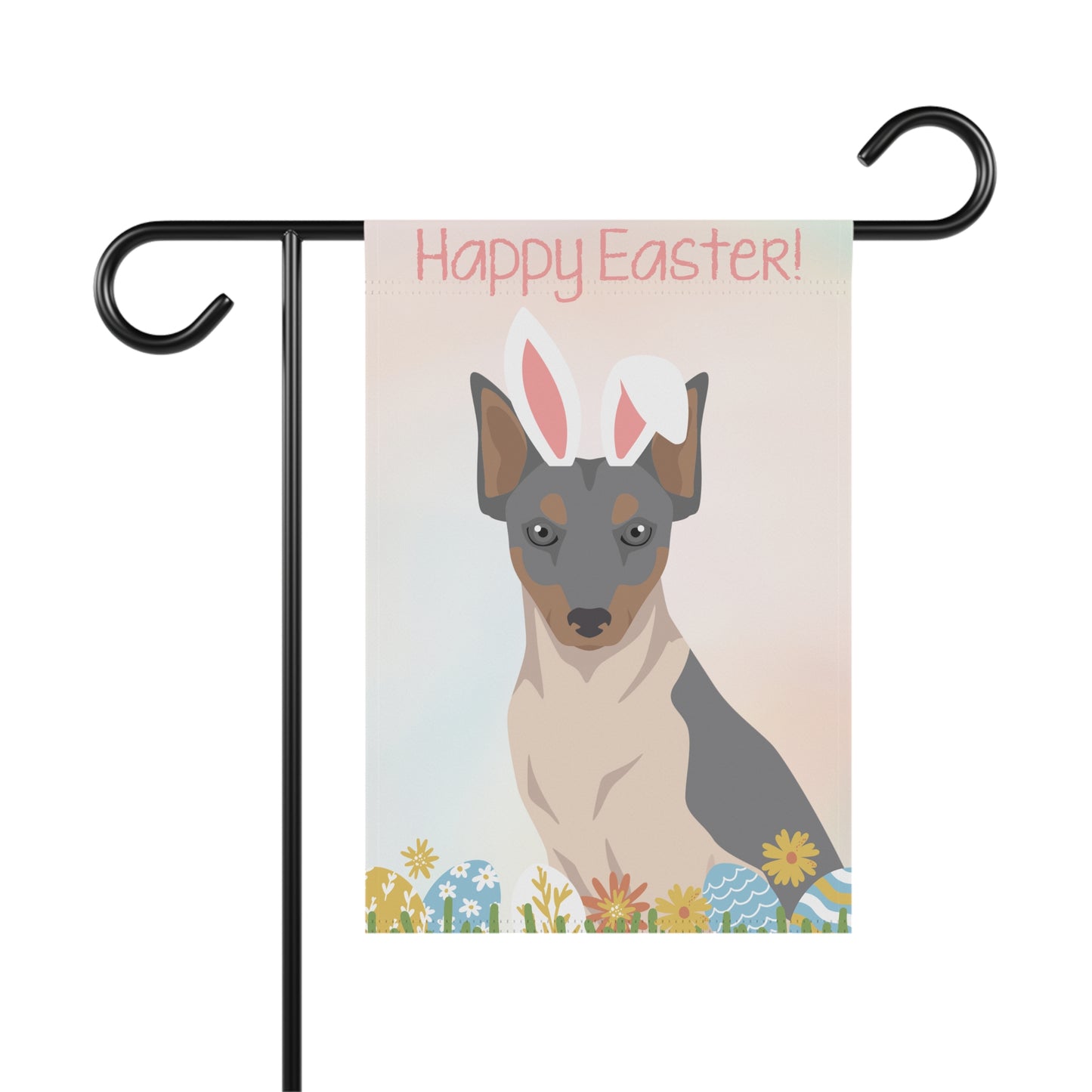 Brazilian Terrier Dog Happy Easter Garden Flag