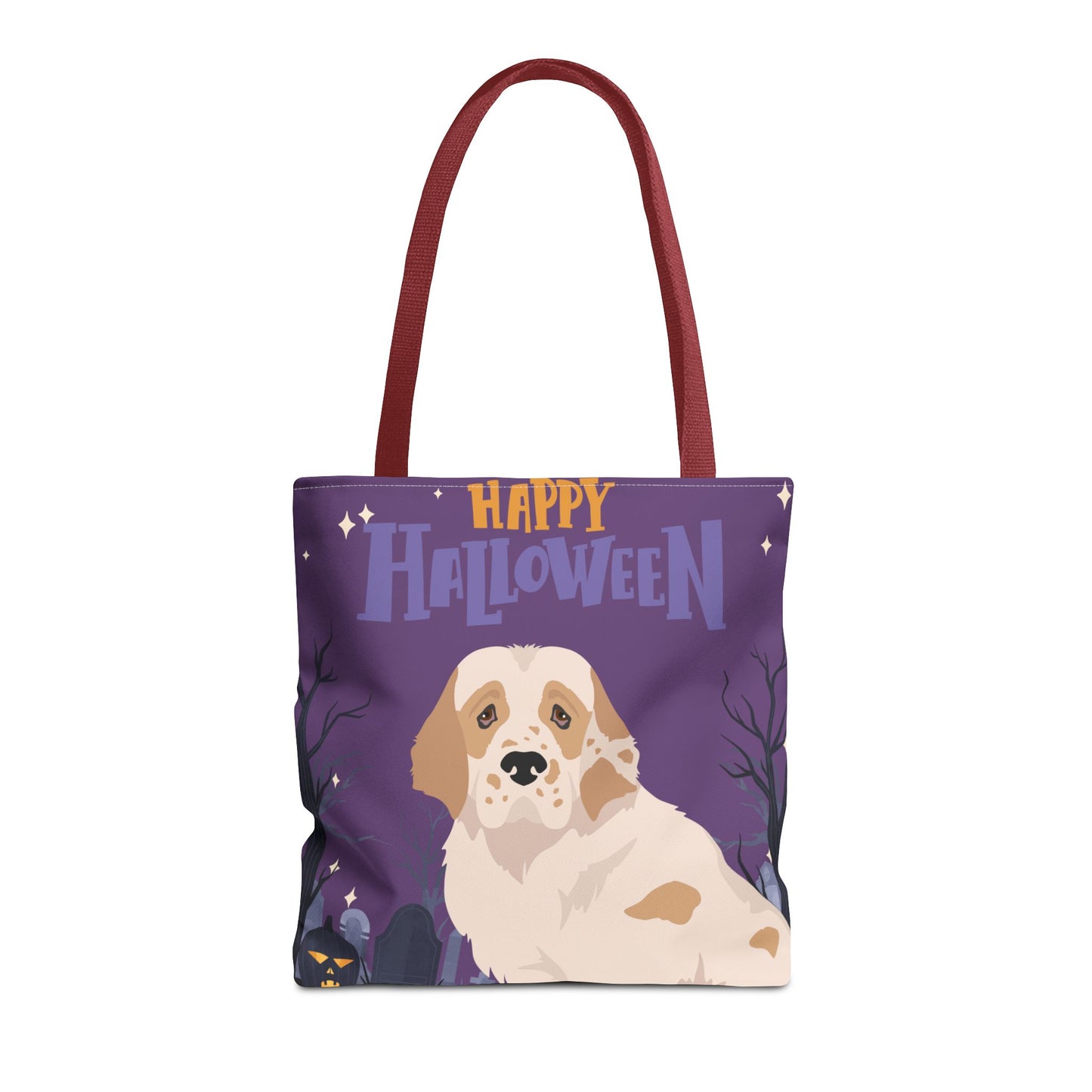 Clumber Spaniel Dog Happy Halloween Tote Bag 16x16