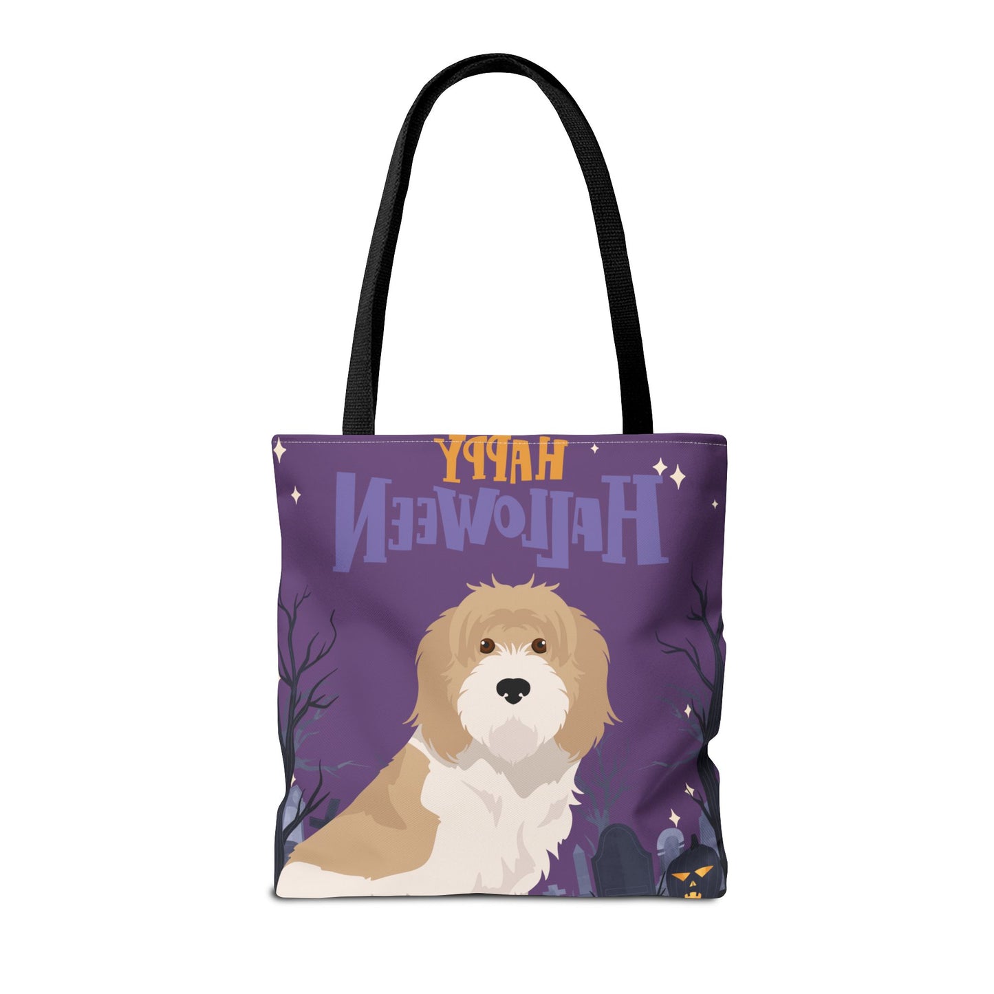 Grand Basset Griffon Vendeen Dog Happy Halloween Tote Bag 16x16