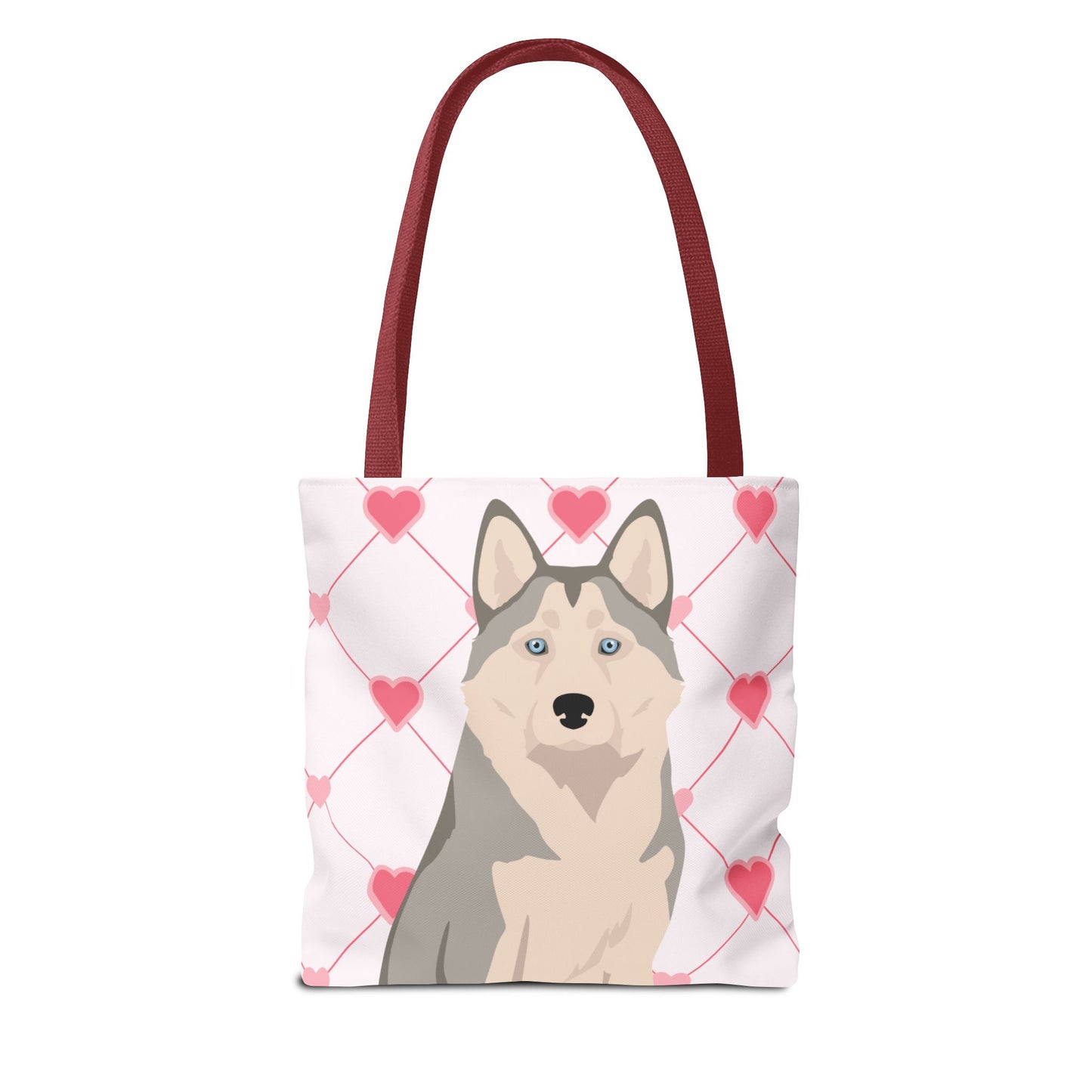 Alaskan Husky Dog Valentines Day Tote Bag, Husky Dog Mom Gift