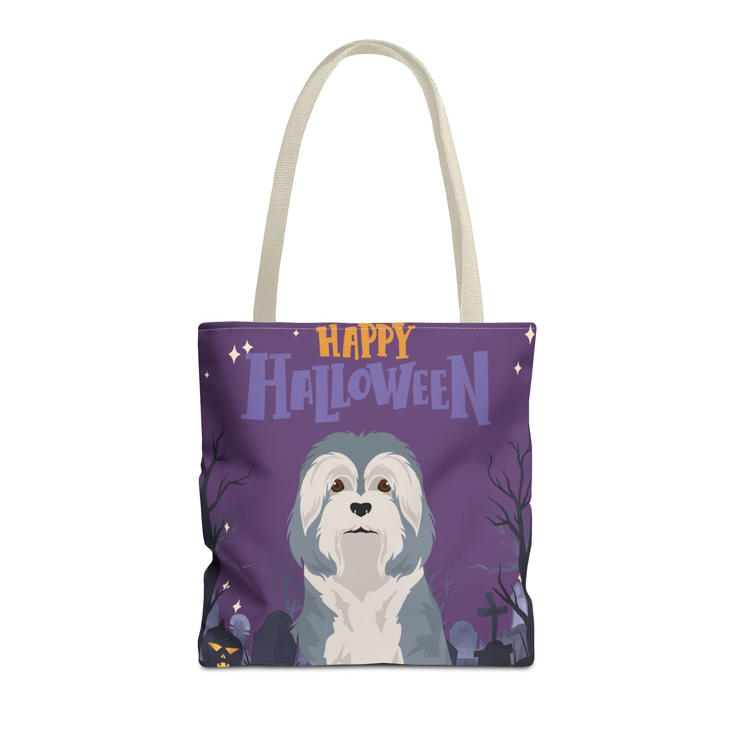 Lowchen Dog Happy Halloween Tote Bag 16x16