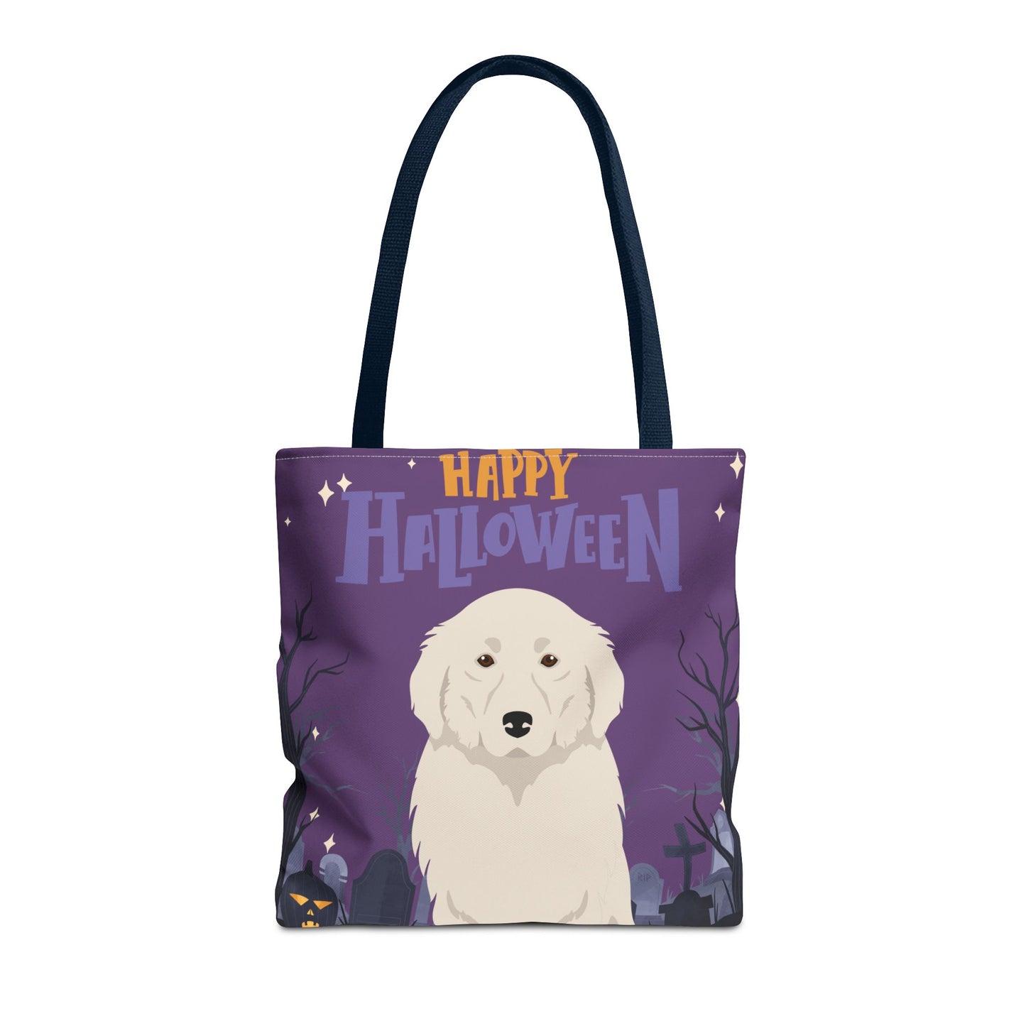 Great Pyrenees Dog Happy Halloween Tote Bag 16x16