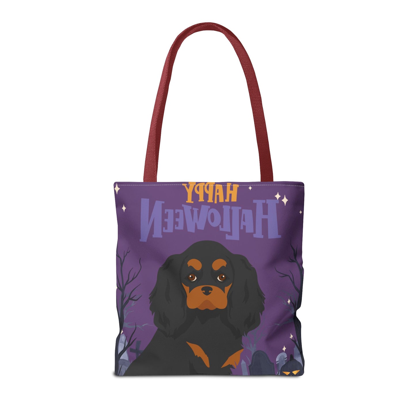 Cavalier King Charlre Spaniel Dog Happy Halloween Tote Bag 16x16