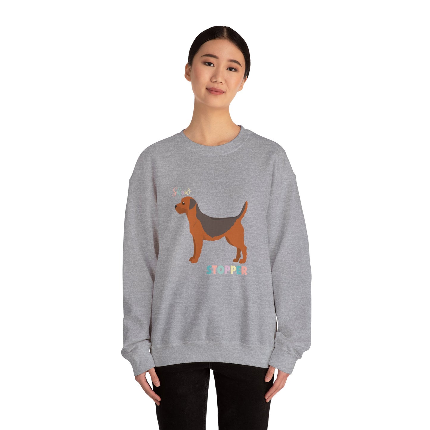 Border Terrier Dog Unisex Heavy Blend Crewneck Sweatshirt