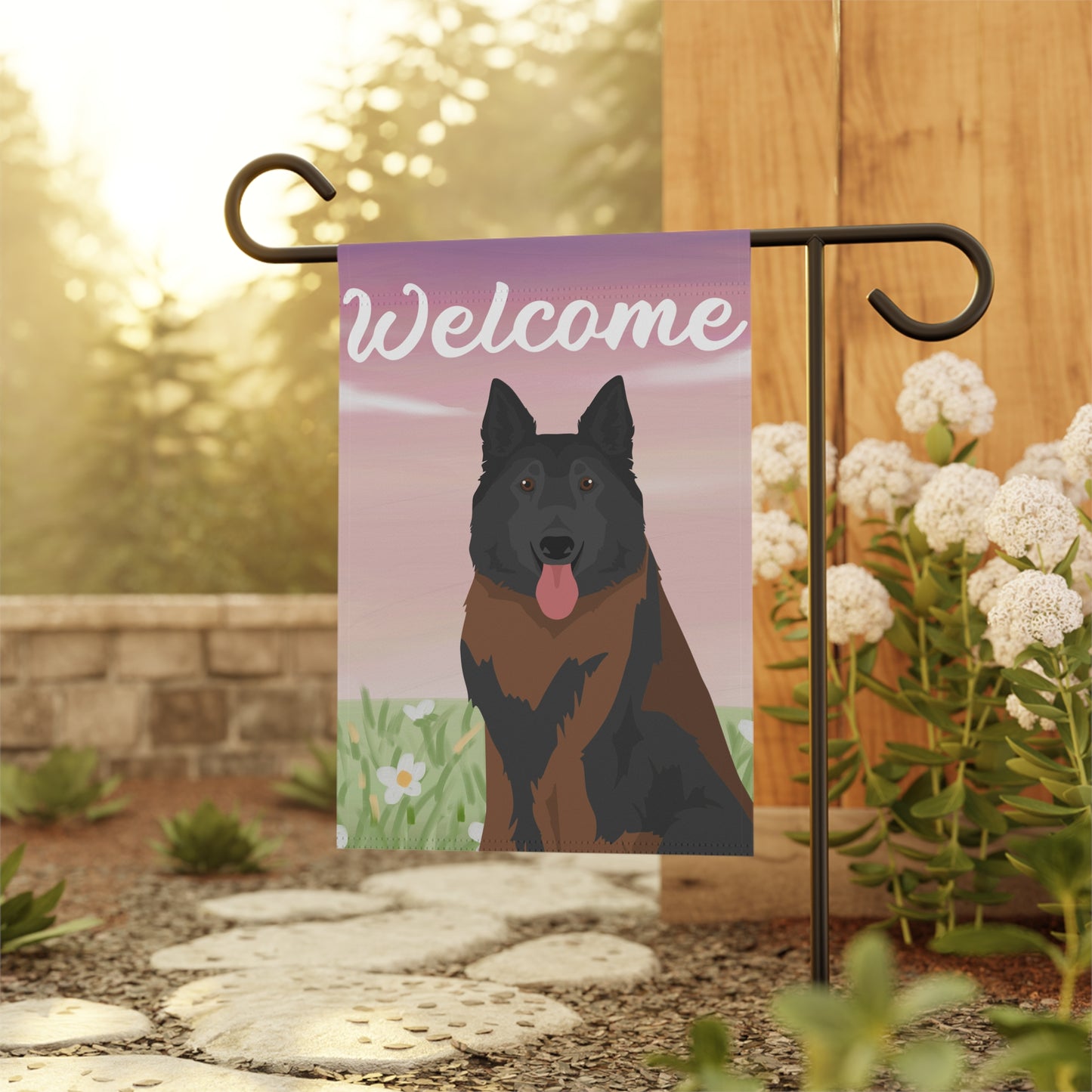 Belgian Tervuren Dog Welcome Garden Flag