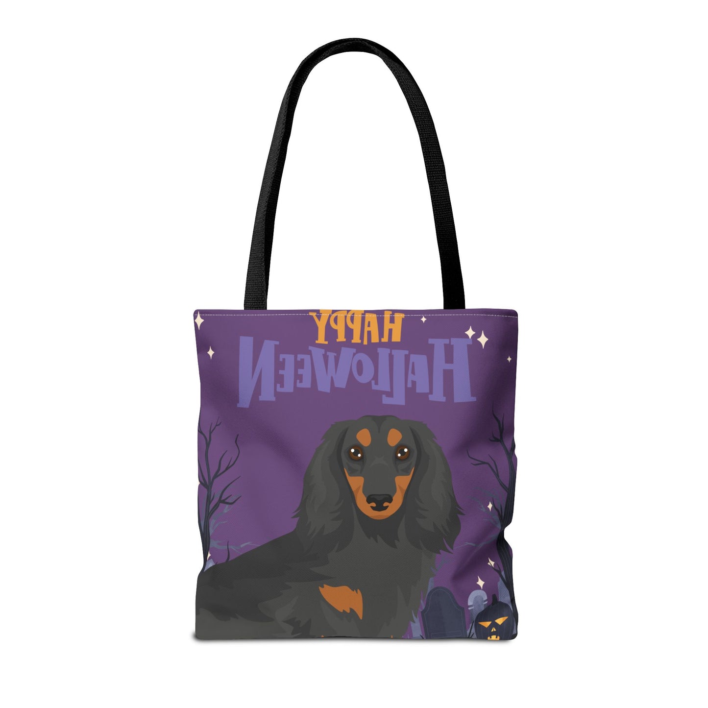 Dachshund Dog Happy Halloween Tote Bag 16x16