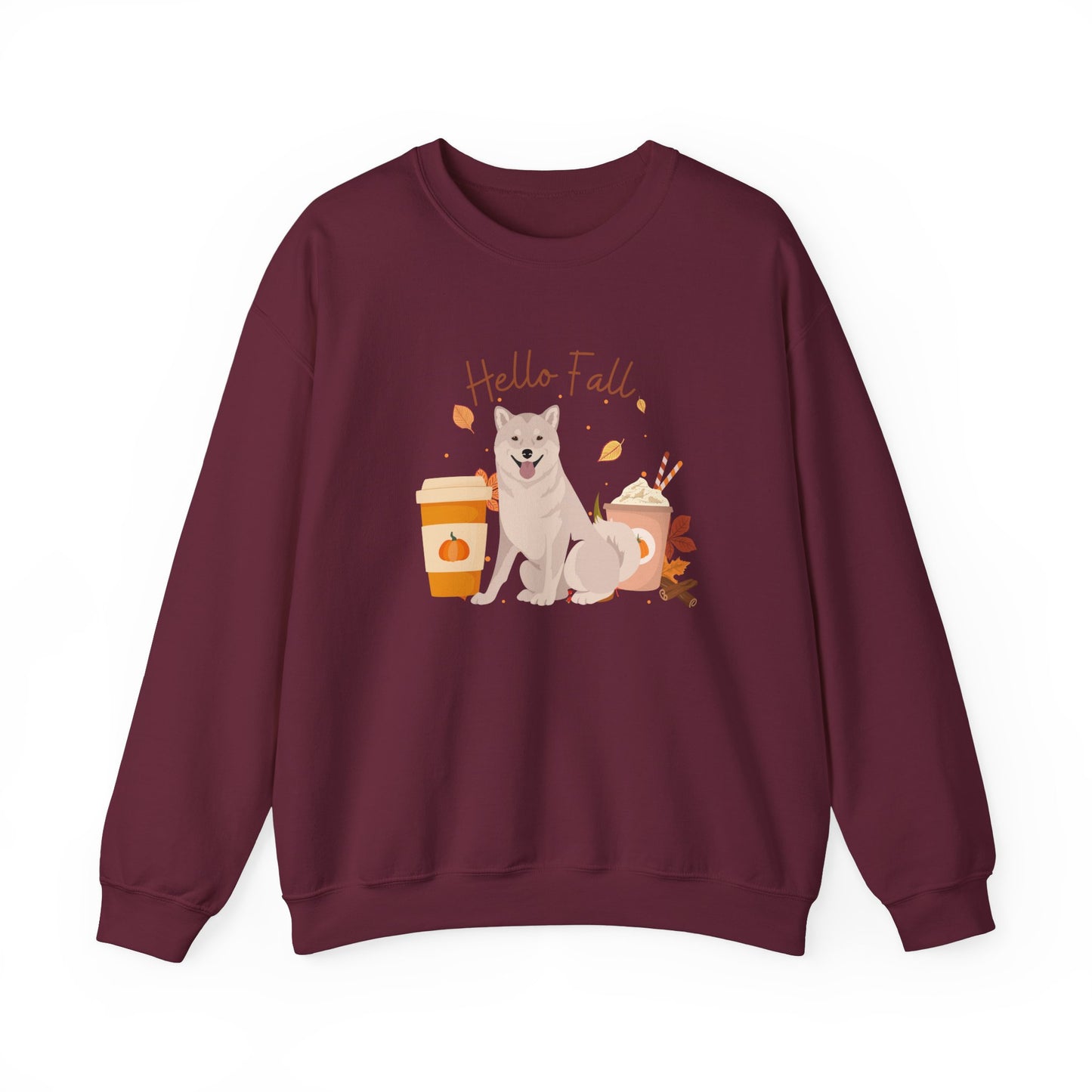 Shiba Inu Dog Fall Halloween Unisex Heavy Blend Crewneck Sweatshirt