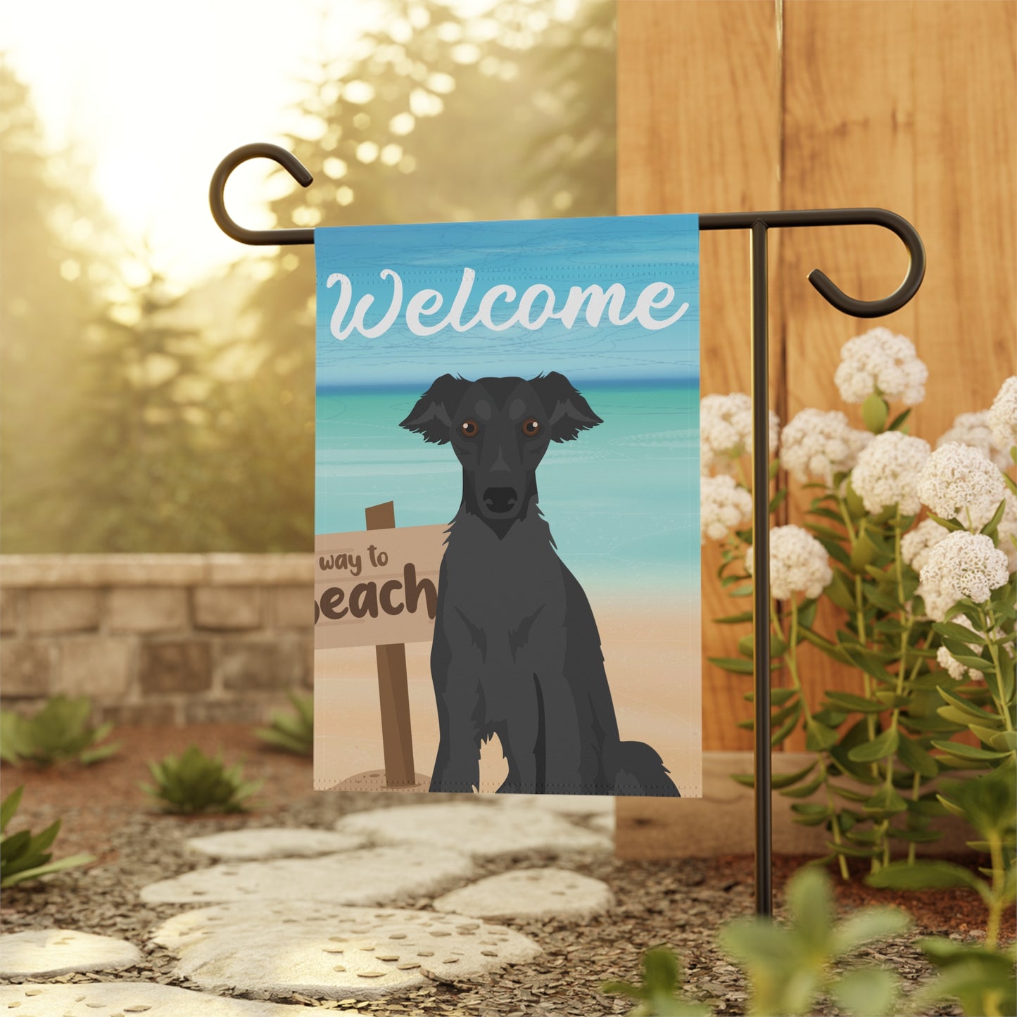 Silken Windhound Dog Garden Flag
