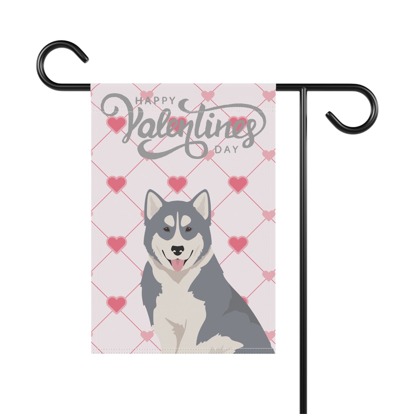 Canadian Inuit Dog Valentines Day Garden Flag