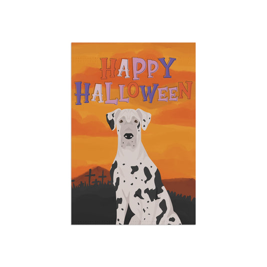 Great Dane Dog Halloween Garden Flag