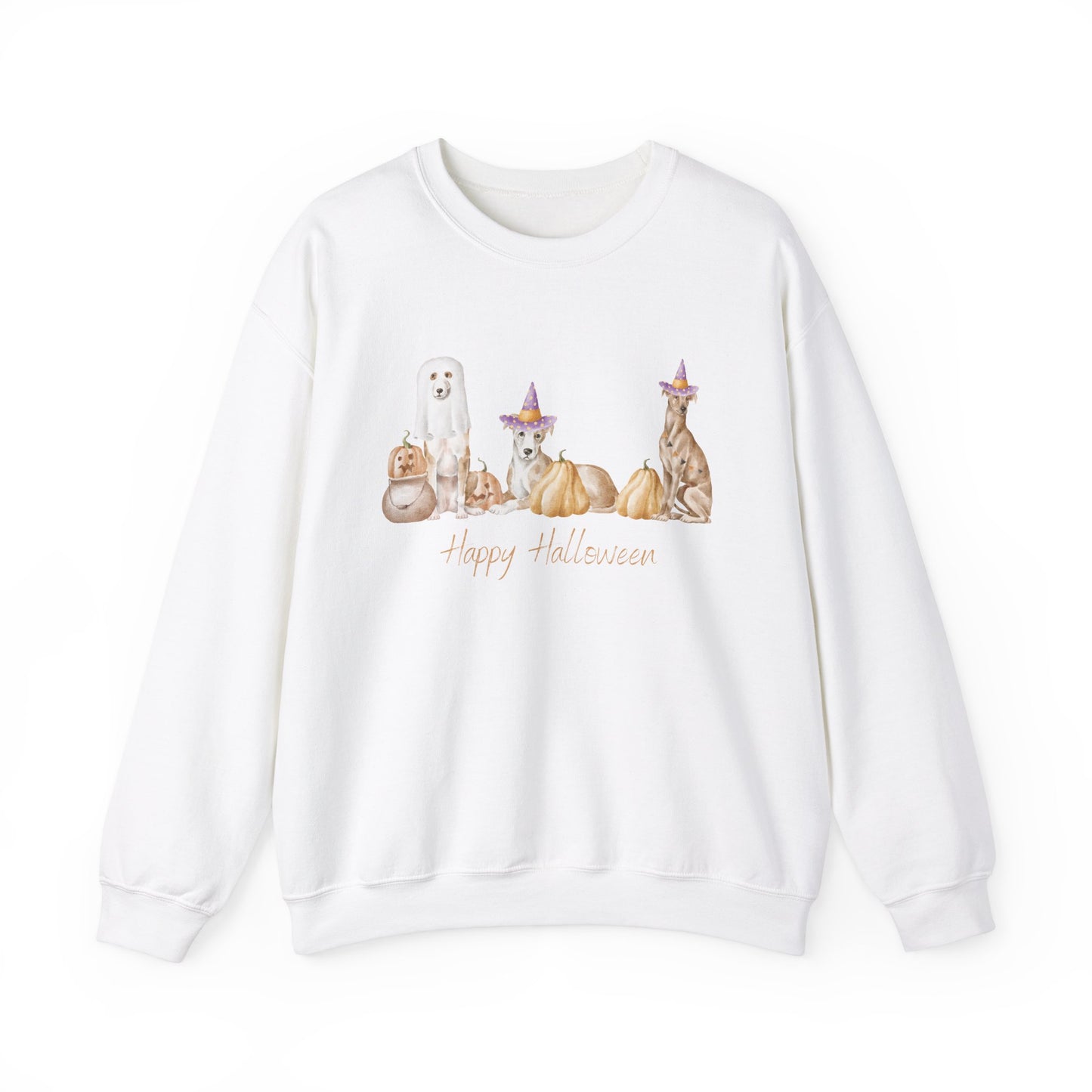 Whippet Dog Halloween Unisex Heavy Blend Crewneck Sweatshirt
