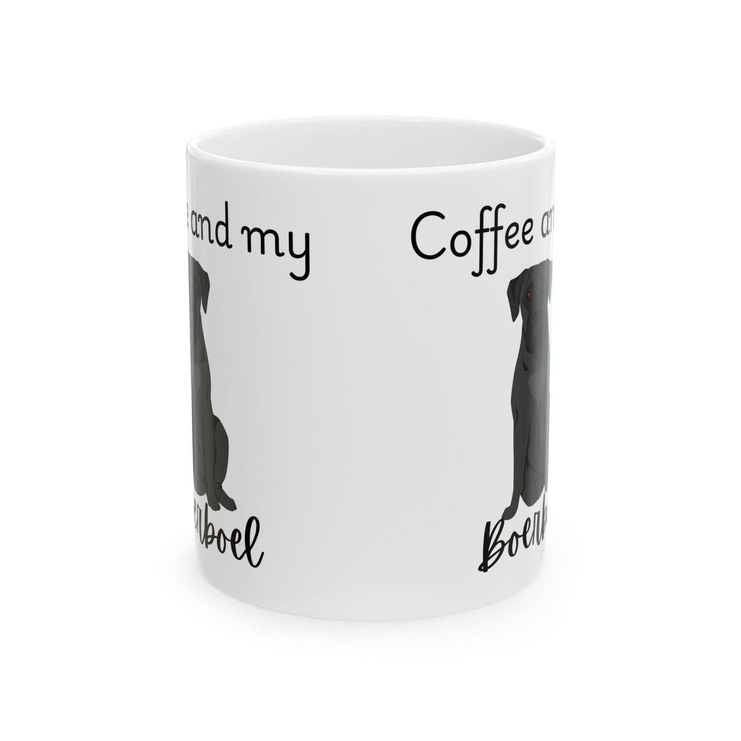 Coffee and My Boerboel Ceramic Mug | Dog Lover Gift, Pet Owner Cup, Cute Mug for Dog Moms, Funny Mug for Coffee Lovers