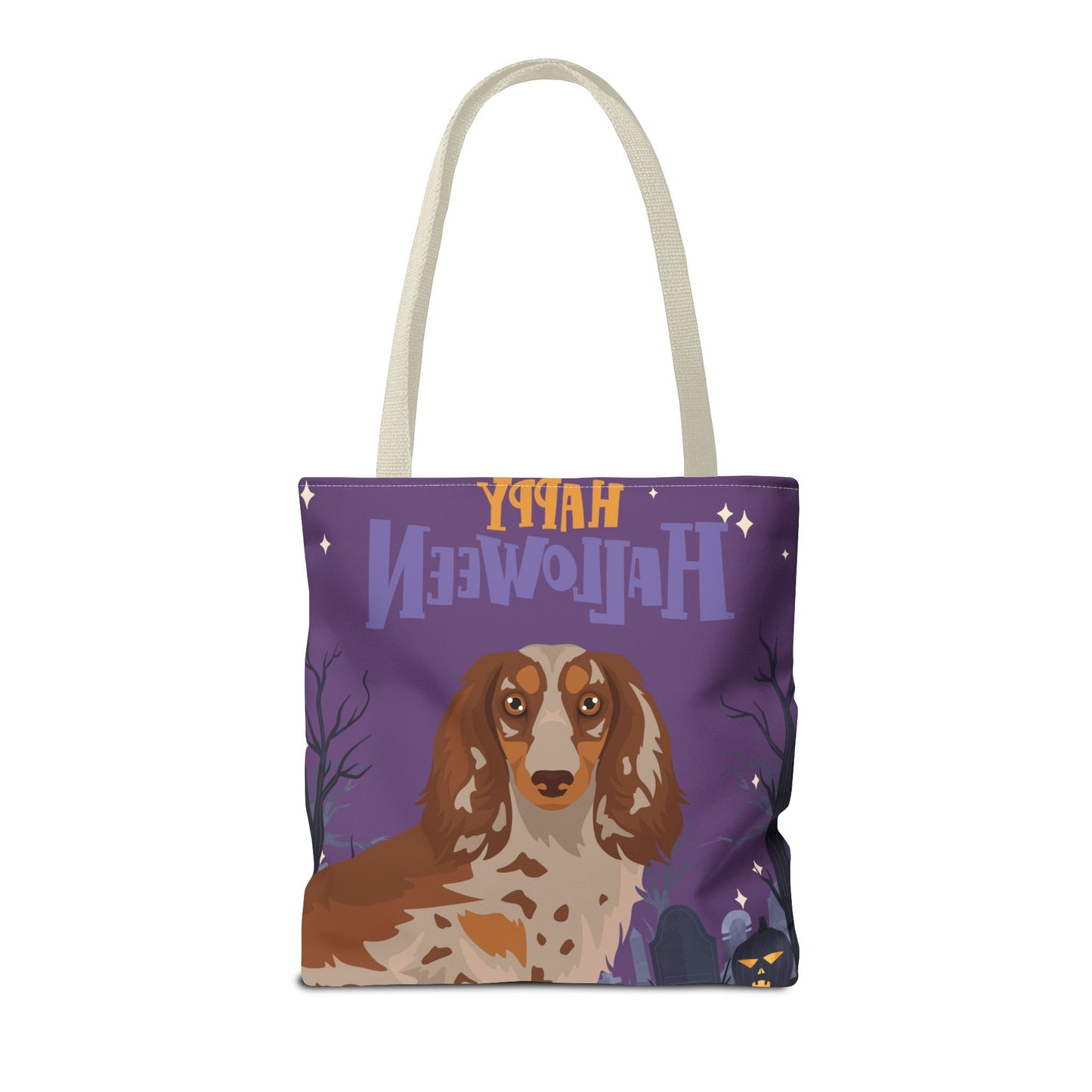 Dachshund Dog Happy Halloween Tote Bag 16x16