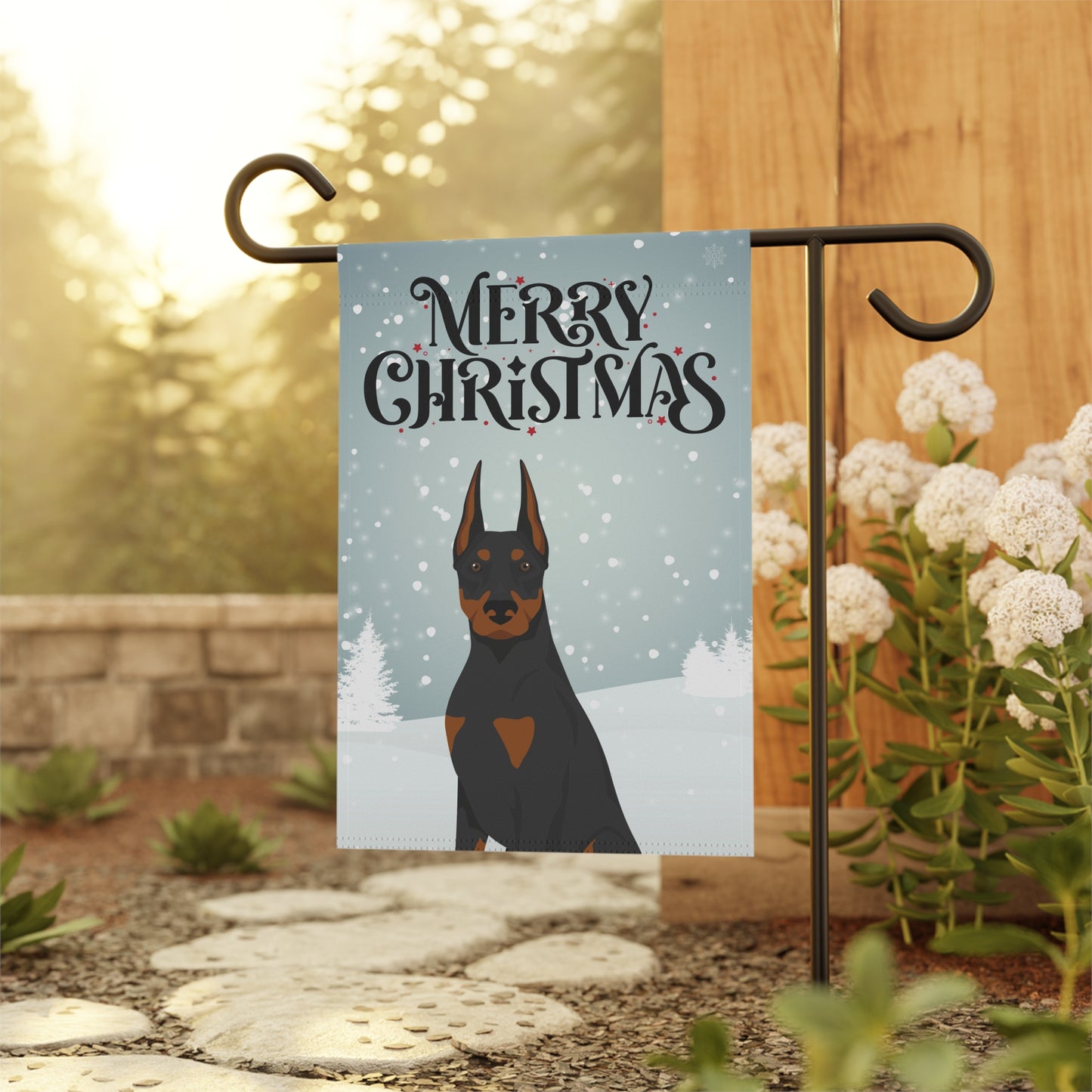 Doberman Pinscher Dog Garden Flag