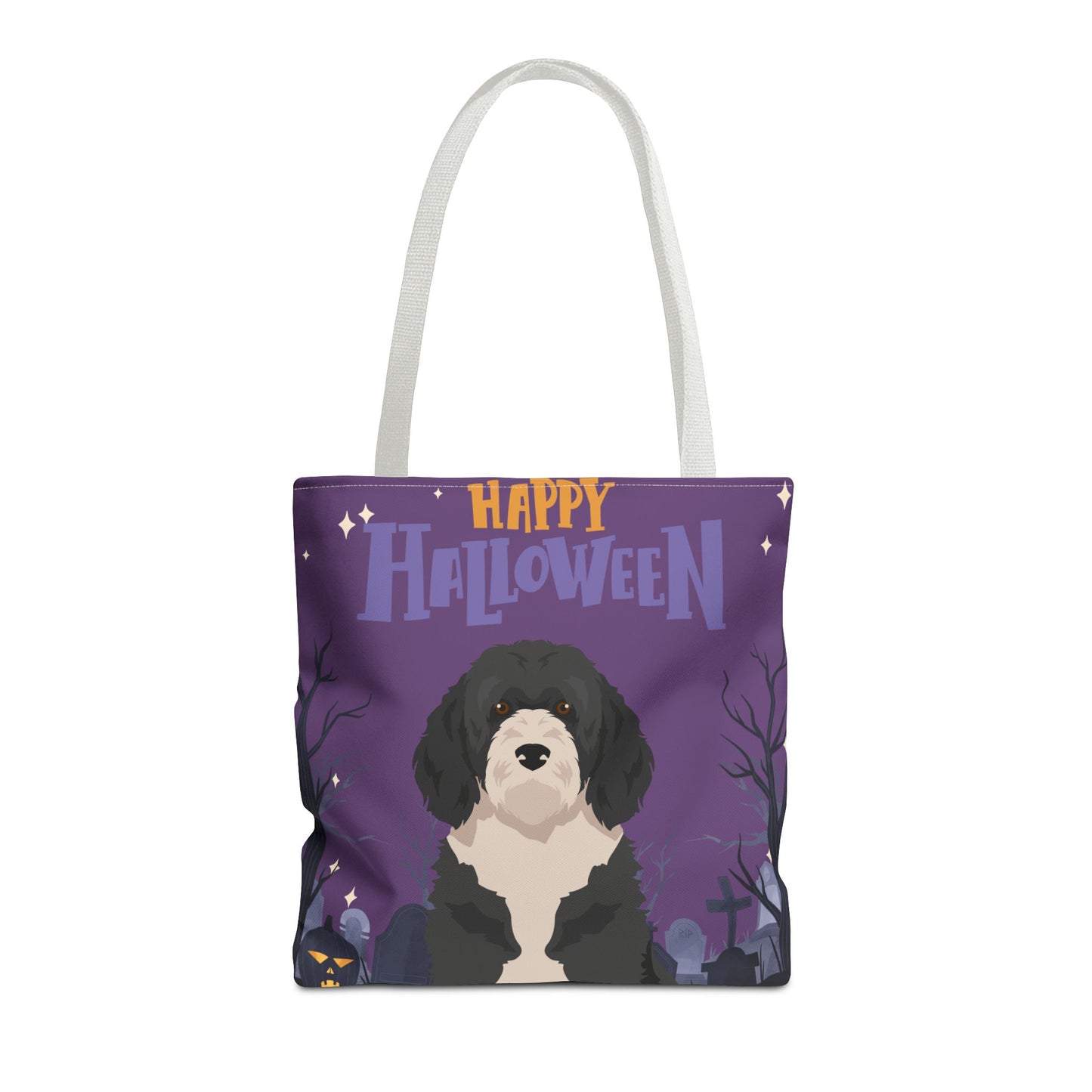 Portuguese Water Dog Dog Happy Halloween Tote Bag 16x16