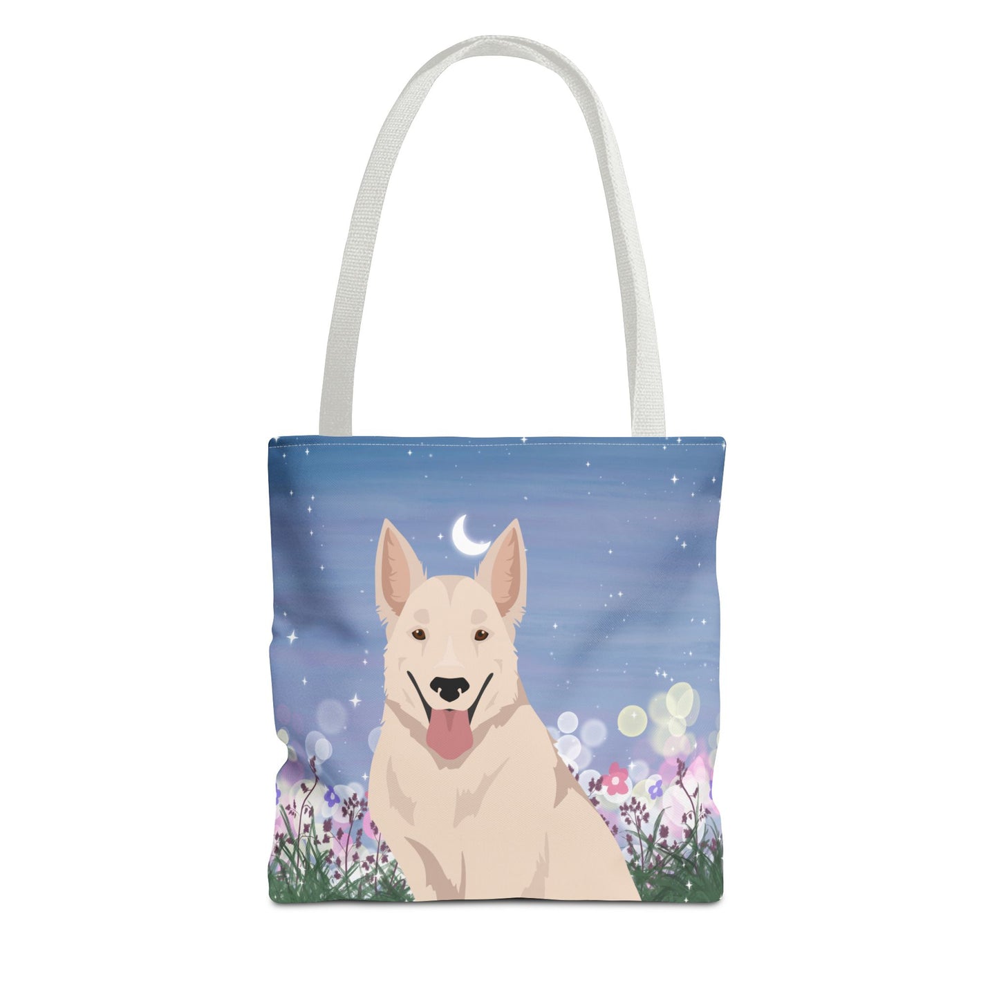 White Swiss Shepherd Dog Tote Bag 13x13
