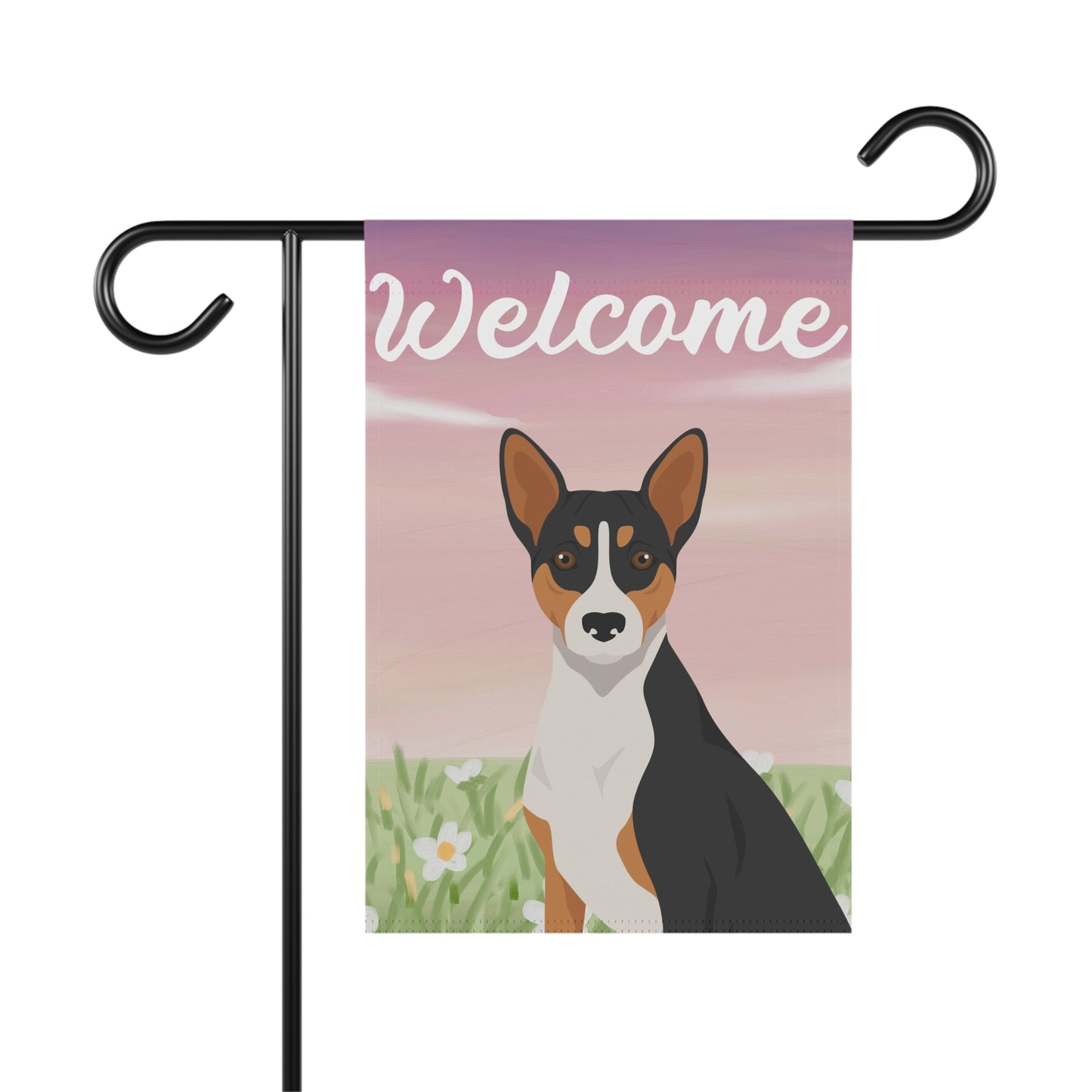 Basenji Dog Welcome Garden Flag