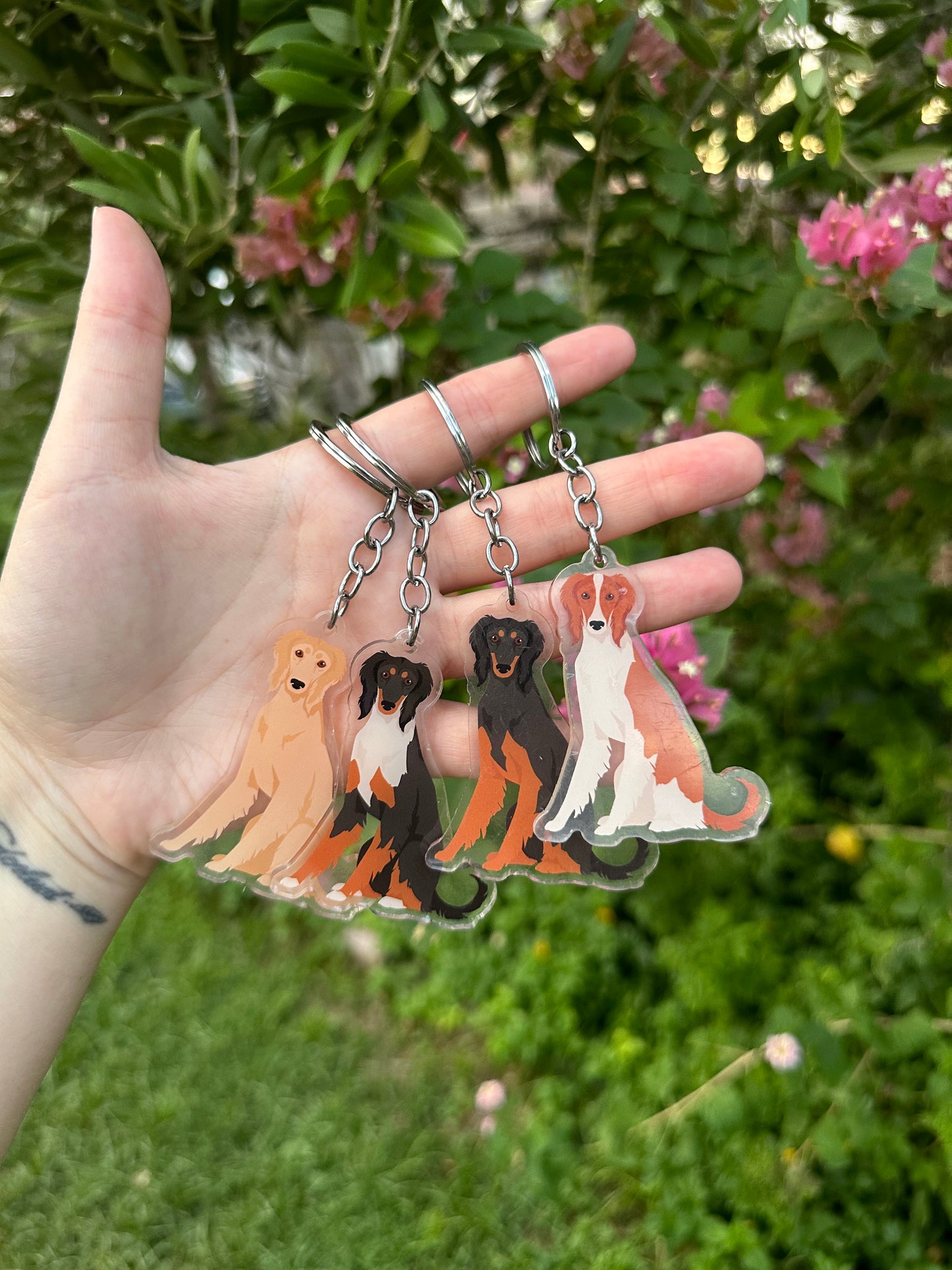 Saluki Dog 2.5in Acrylic Keychain