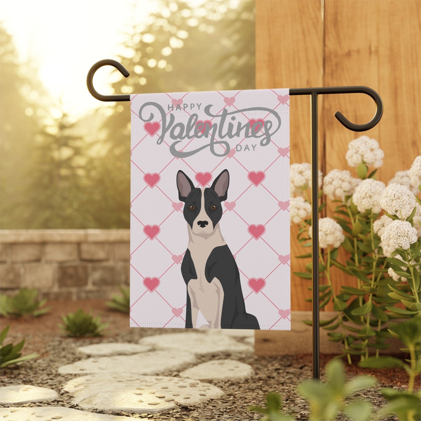 Taiwan Dog Valentines Day Garden Flag