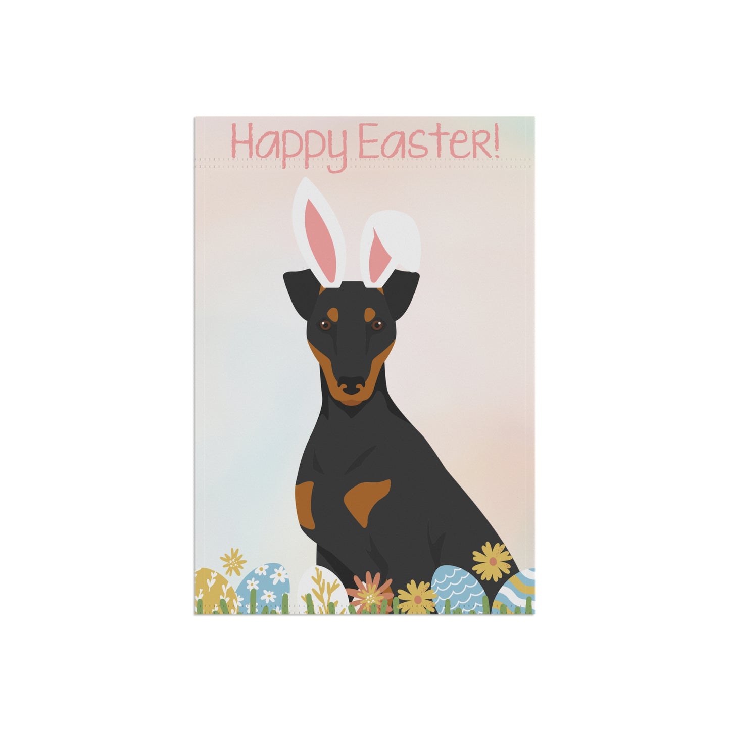 Manchester Terrier Dog Happy Easter Garden Flag