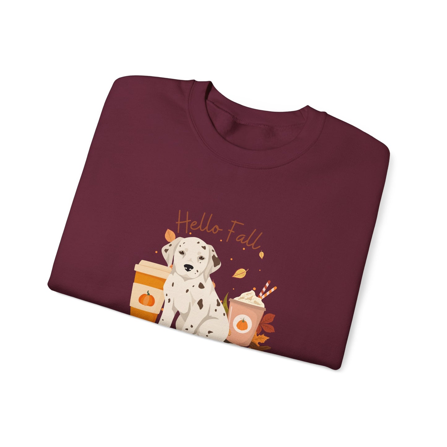 Dalmation Dog Fall Unisex Heavy Blend Crewneck Sweatshirt