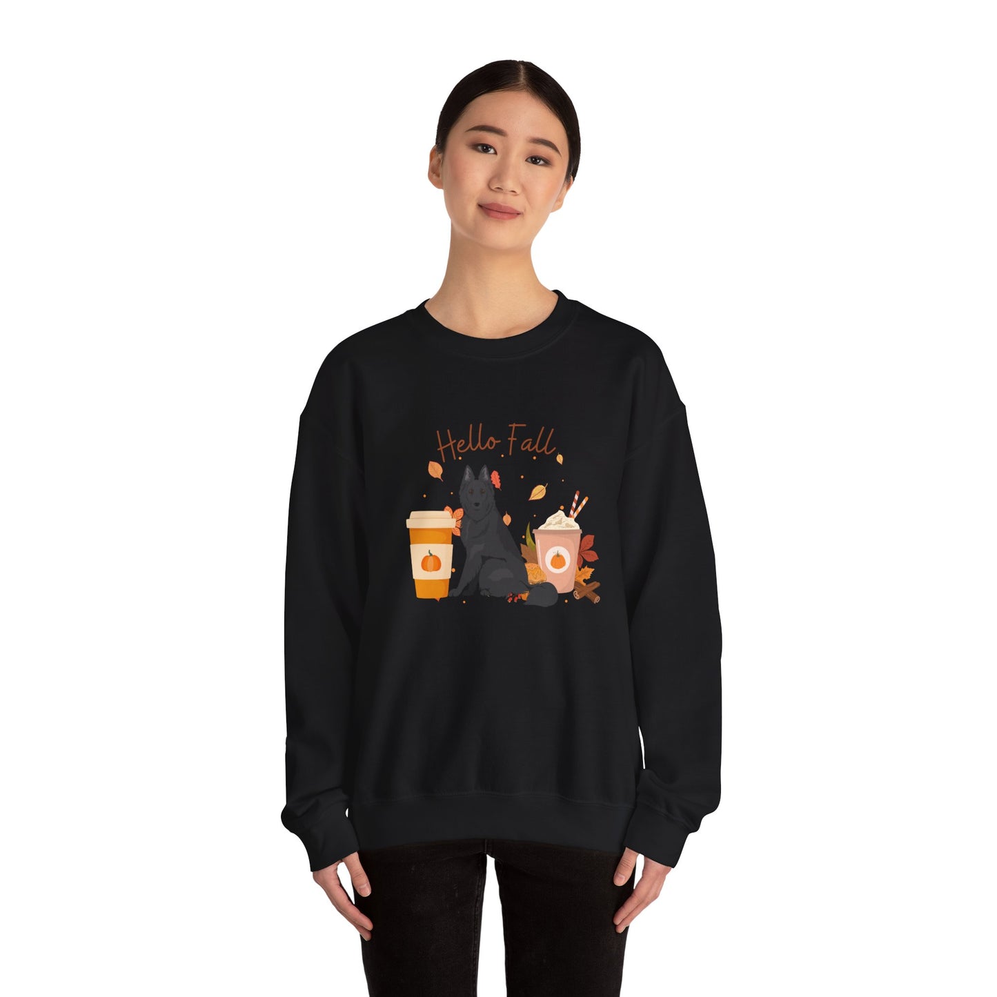 Belgian Shepherd Dog Fall Halloween Unisex Heavy Blend Crewneck Sweatshirt
