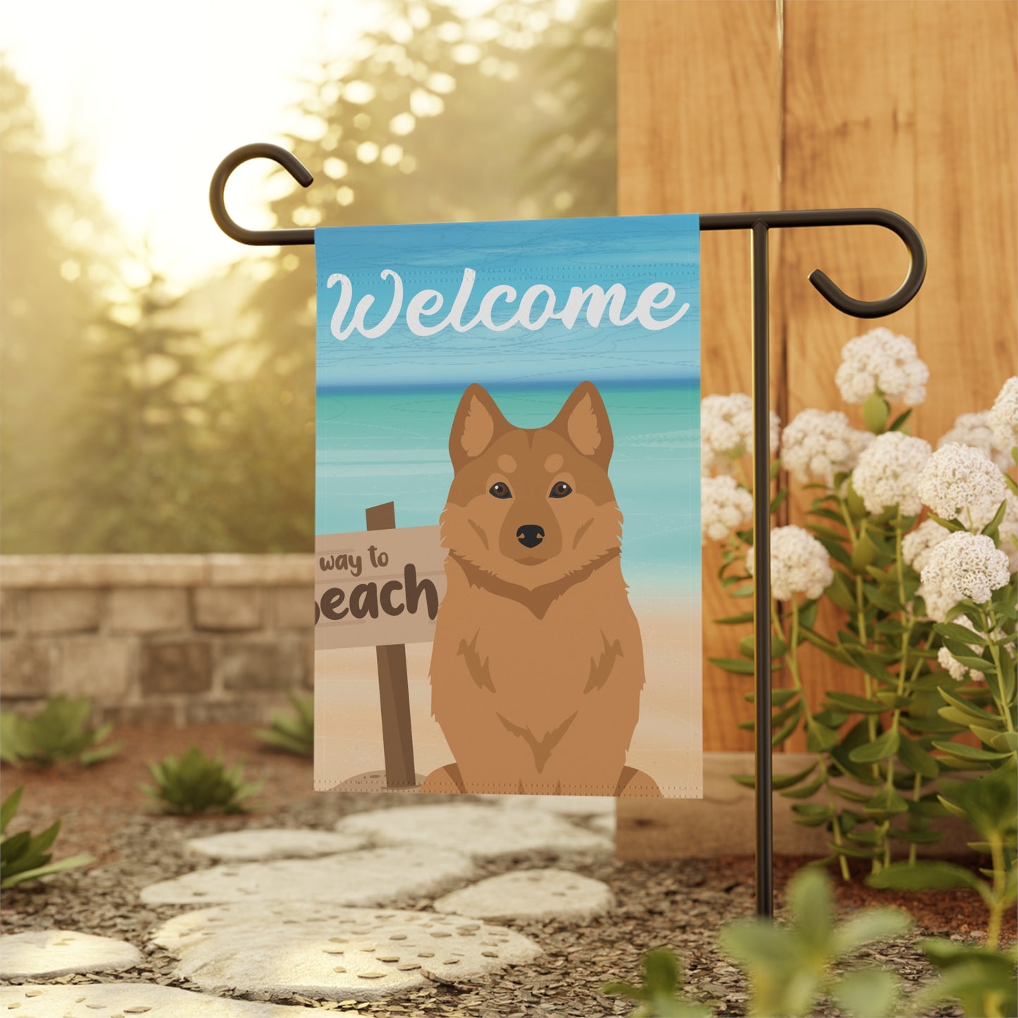 Finnish Spitz Dog Garden Flag