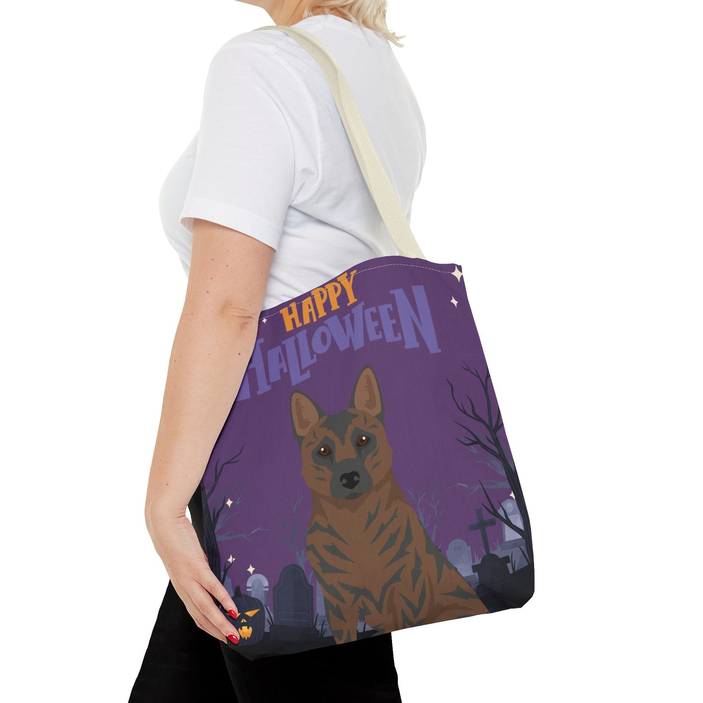 Kai Ken Dog Happy Halloween Tote Bag 16x16