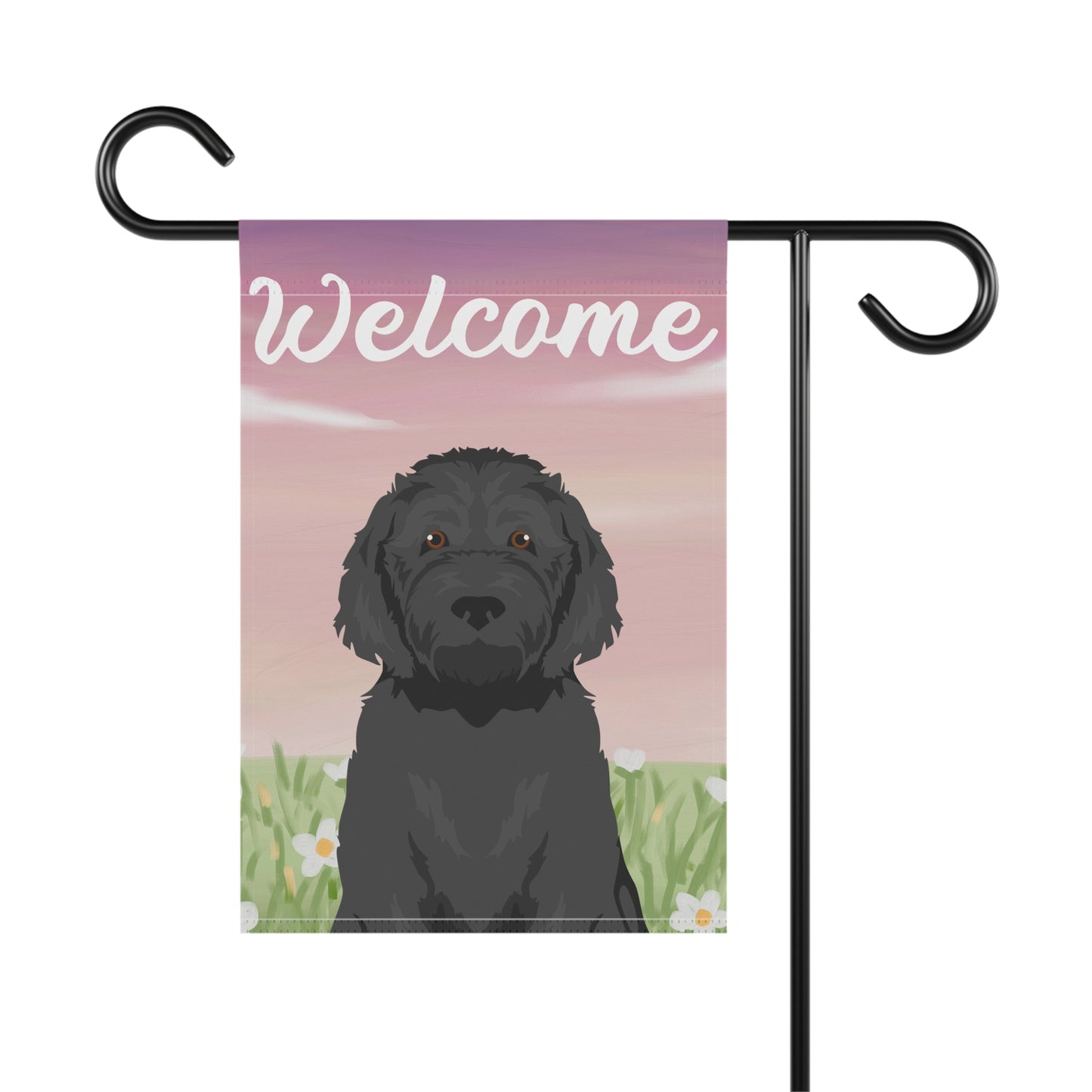 Doodle Dog Welcome Garden Flag