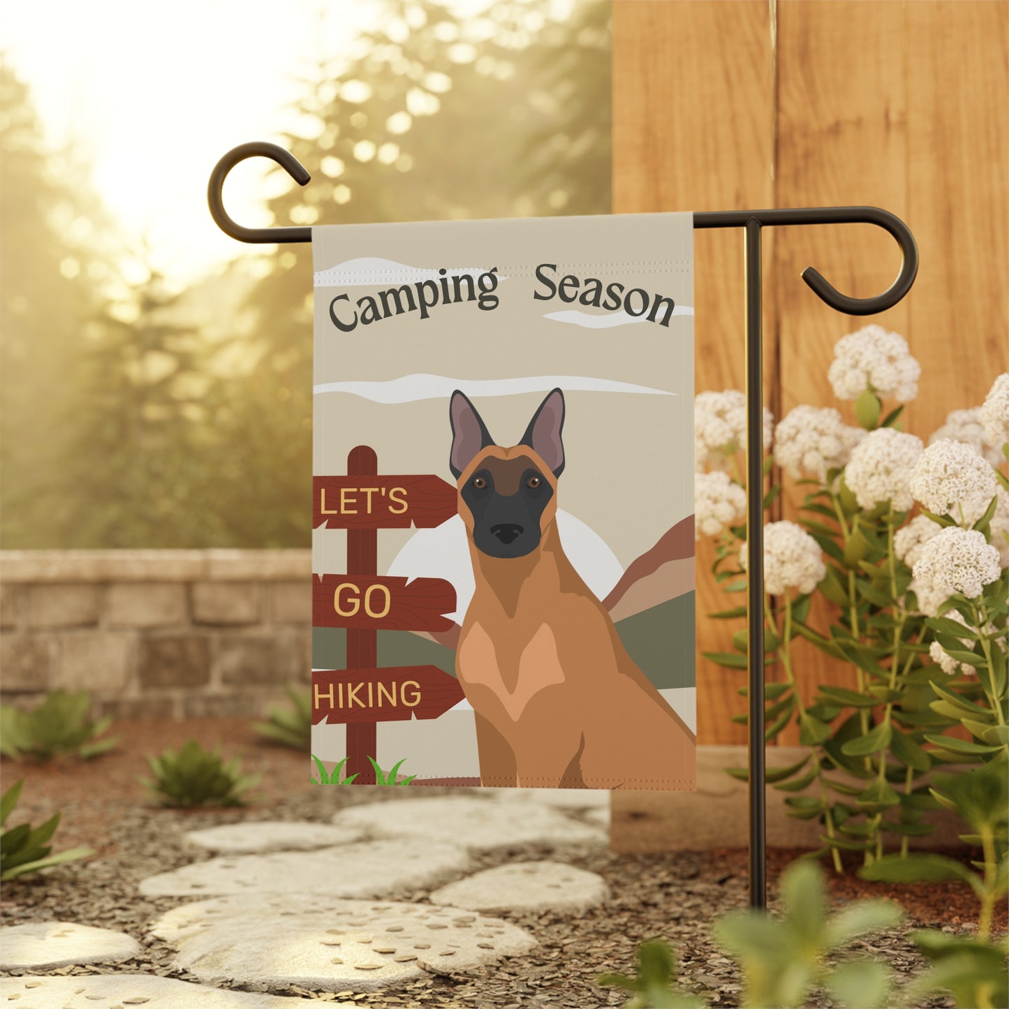 Belgian Malinois Dog Camping Garden Flag