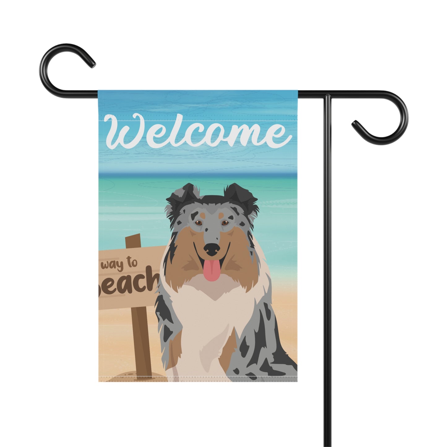 Collie Dog Garden Flag