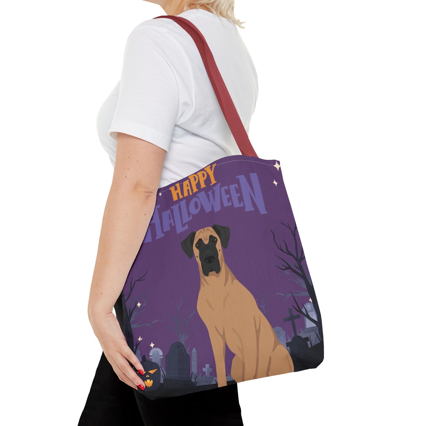 Great Dane Dog Happy Halloween Tote Bag 16x16